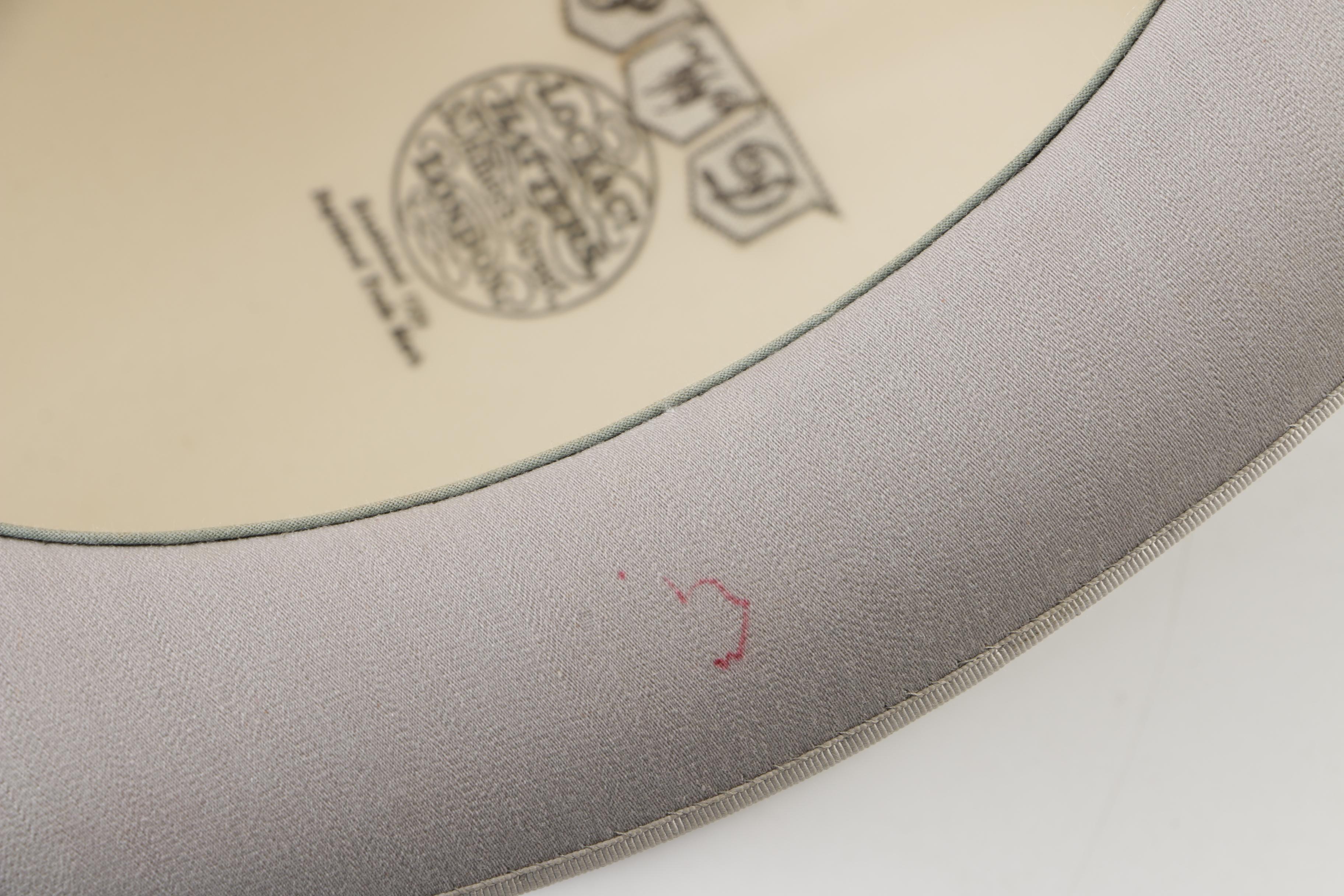 Men's Lock & Co. Hatters London Dove Grey Fur Felt Top Hat and Leather Hat Box