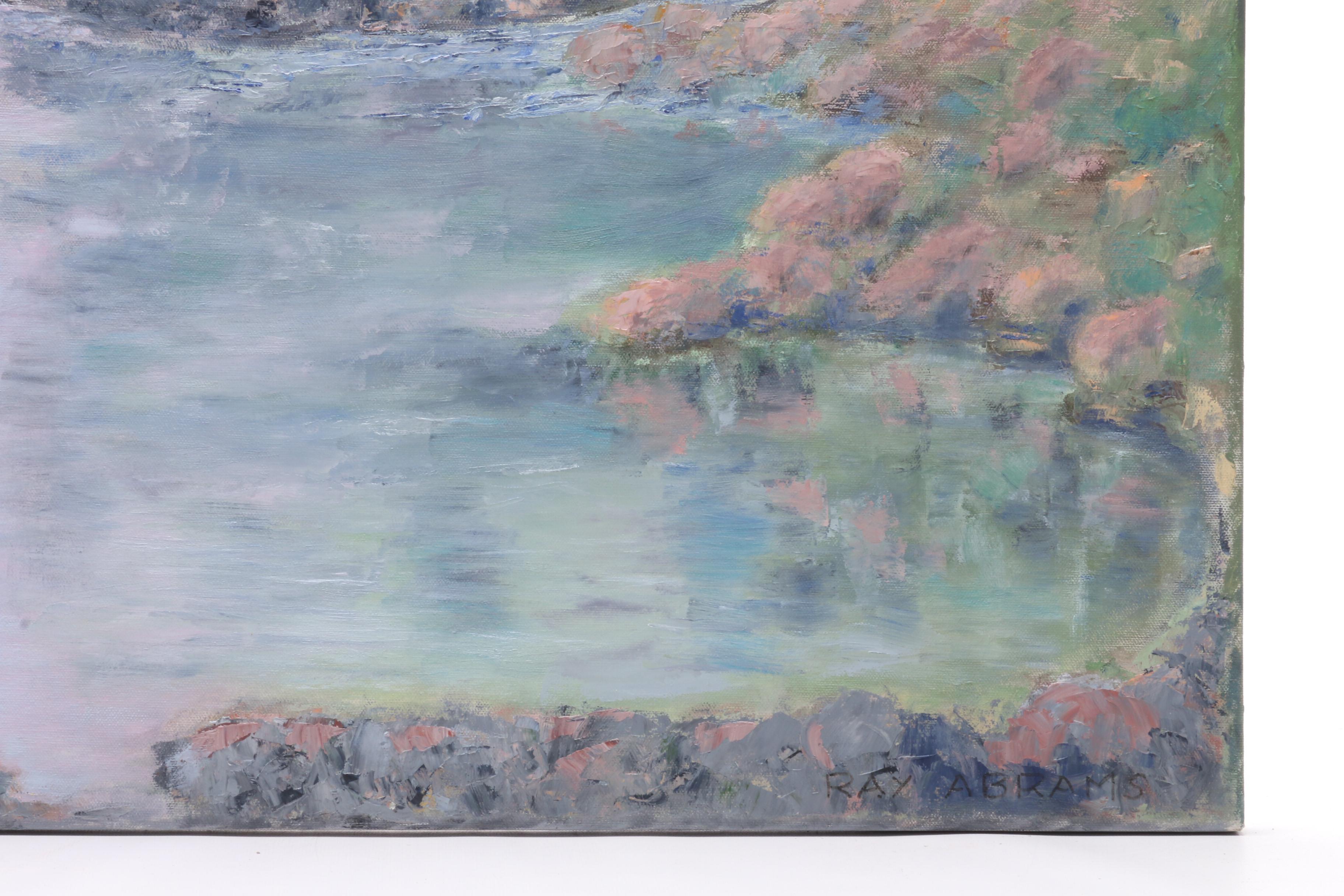 Ray Abrams Landscape Oil Painting of Stream