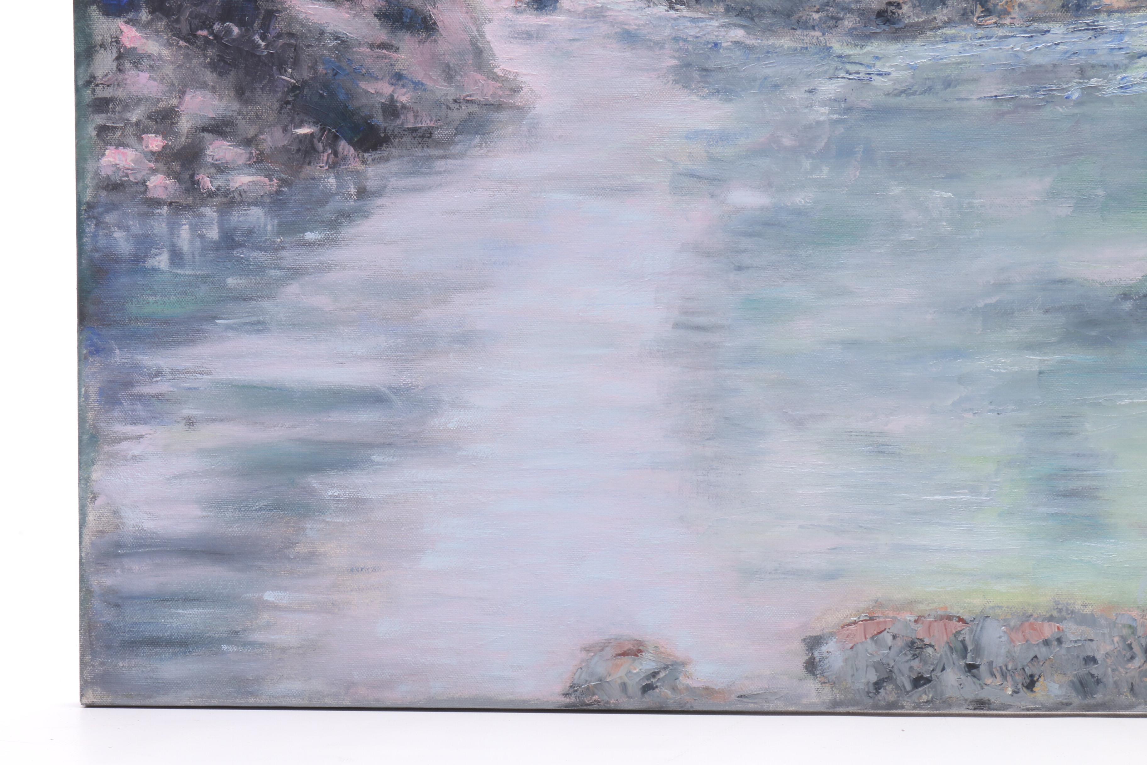 Ray Abrams Landscape Oil Painting of Stream