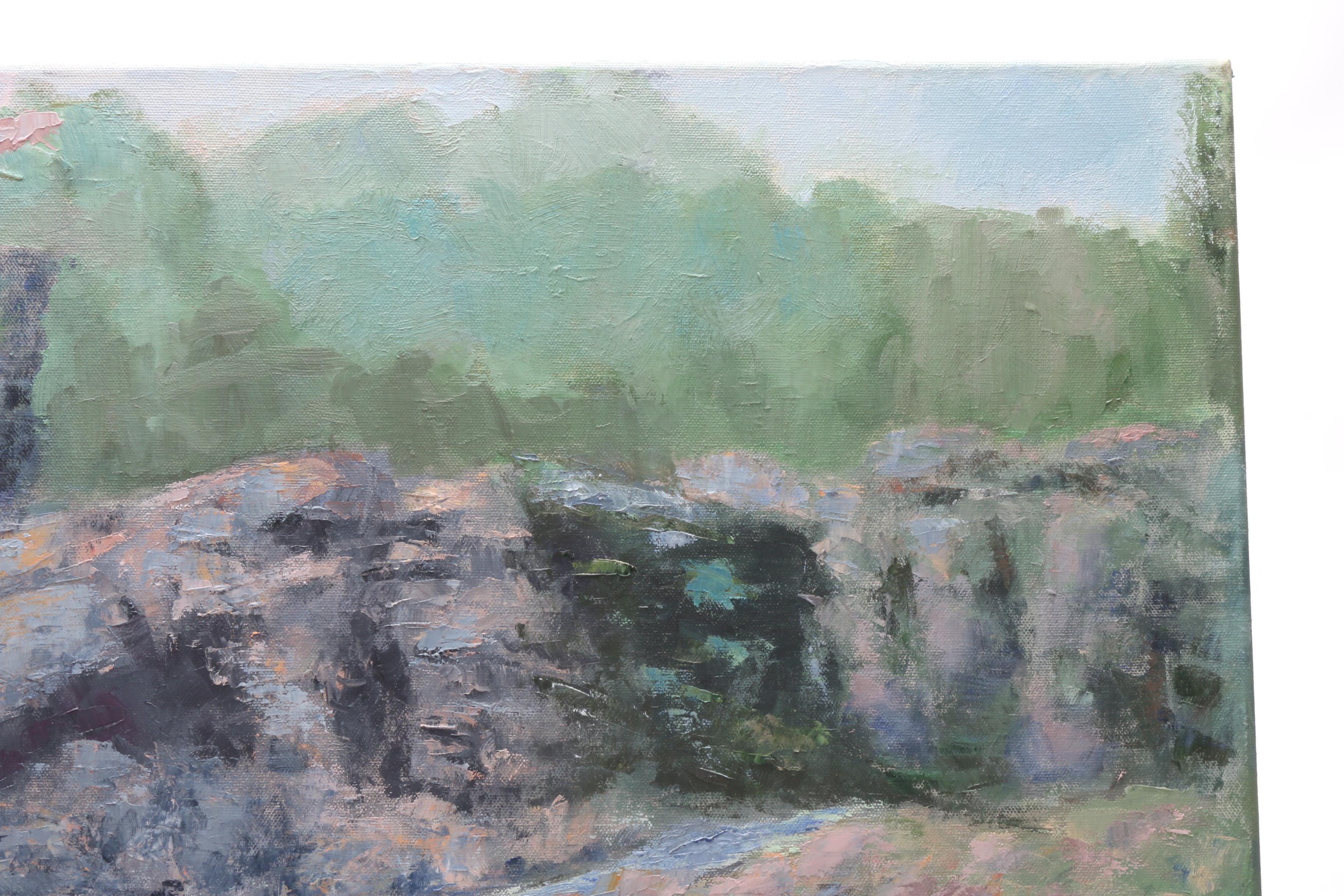 Ray Abrams Landscape Oil Painting of Stream