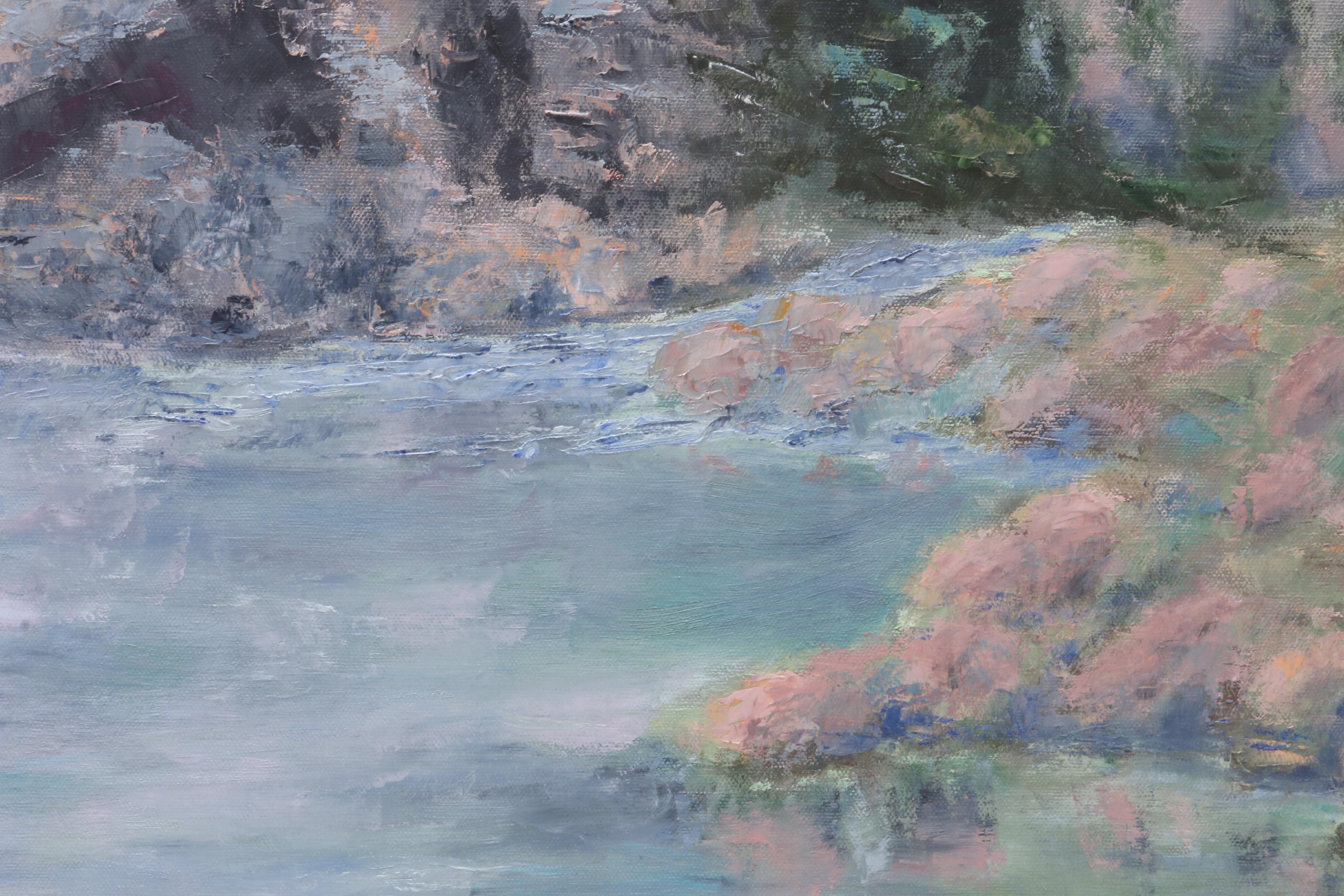 Ray Abrams Landscape Oil Painting of Stream