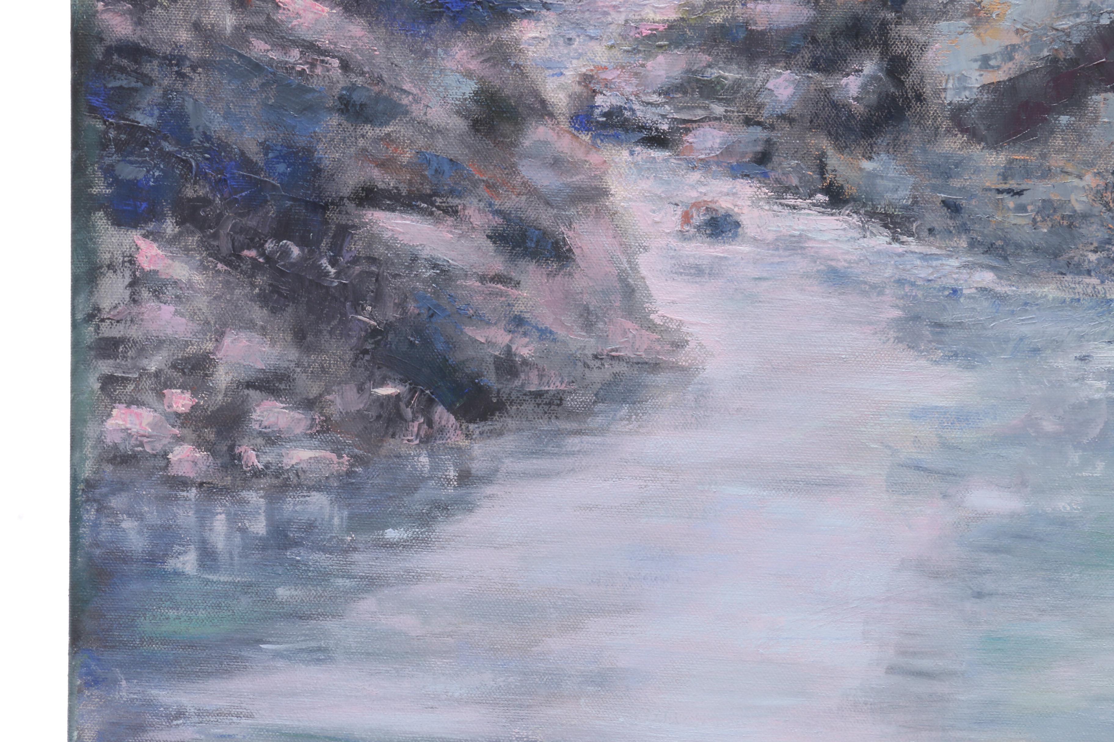 Ray Abrams Landscape Oil Painting of Stream