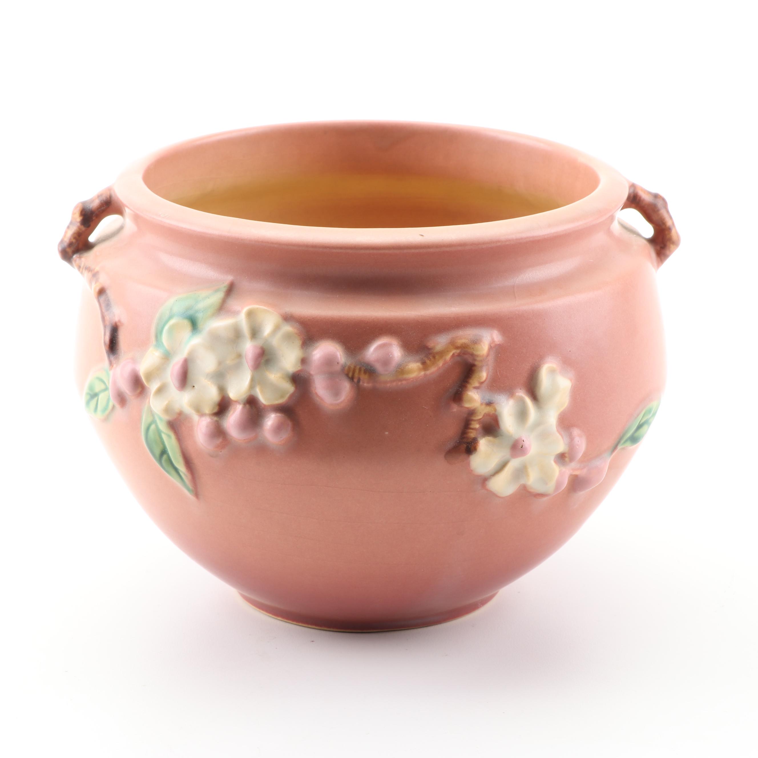 Roseville Pottery "Apple Blossom" Jardiniere, circa 1940