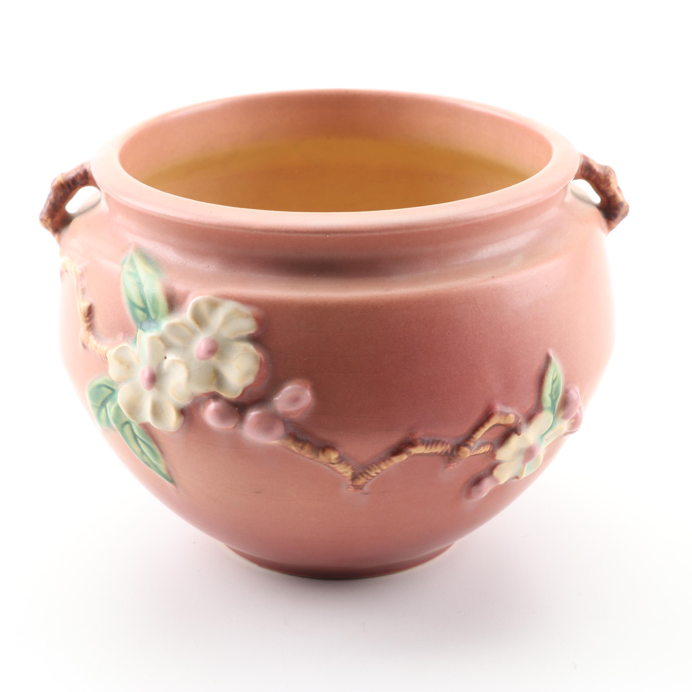 Roseville Pottery "Apple Blossom" Jardiniere, circa 1940