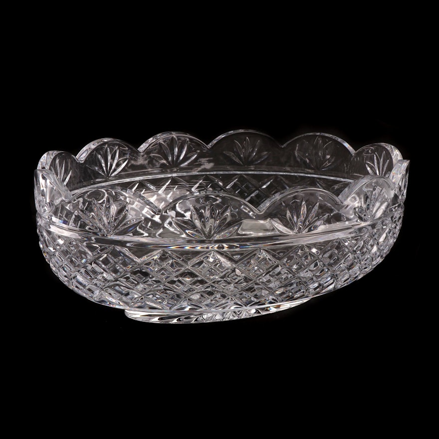 Signed Waterford Crystal "Irish Treasures" Oval Bowl