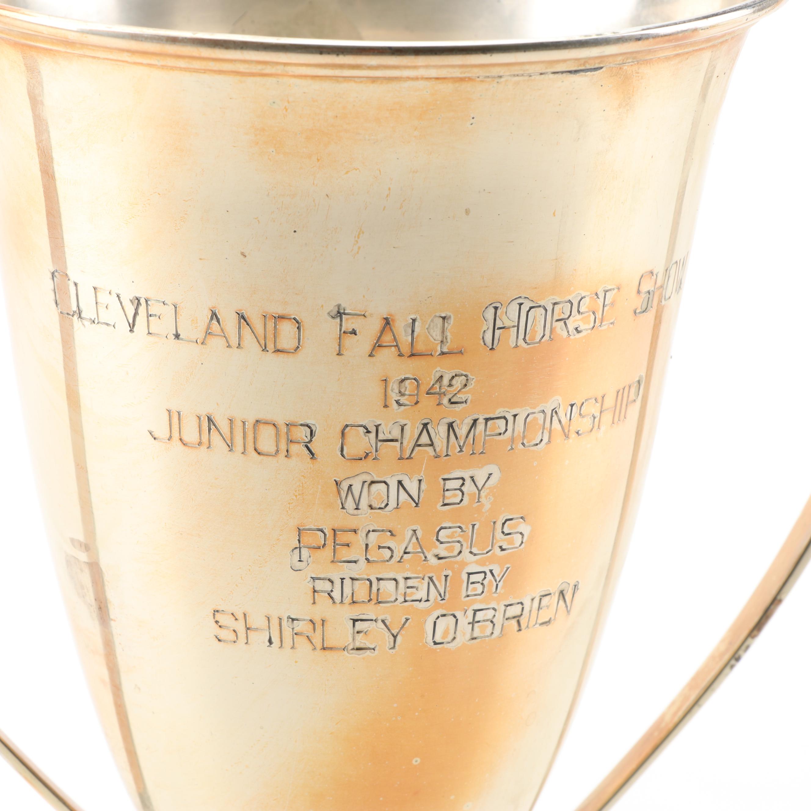 Cleveland Fall Horse Show 1942 Sterling Silver Loving Cup Trophy