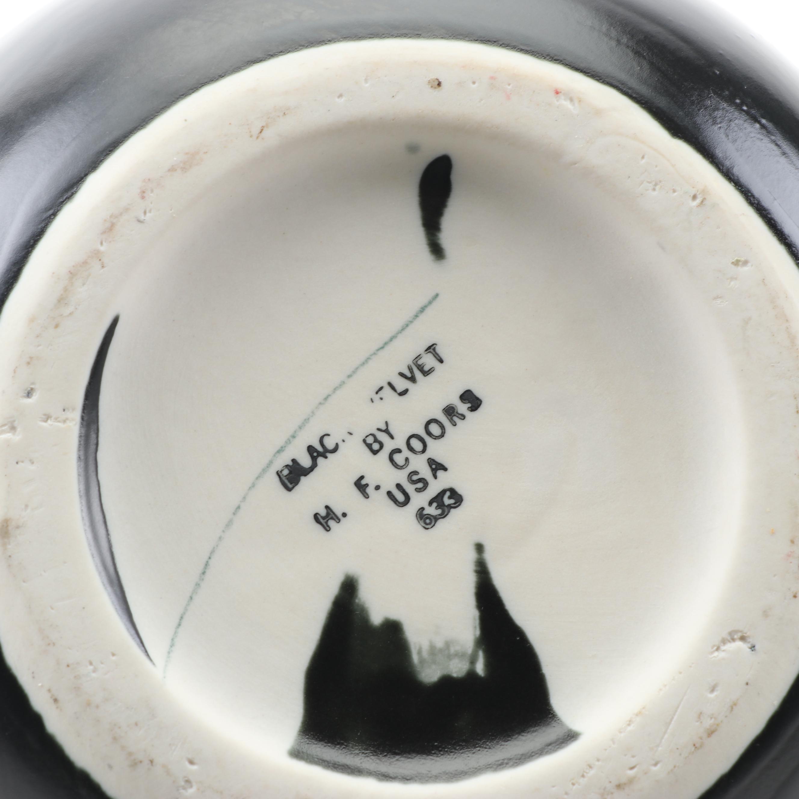 Hall and H.F. Coors Ceramic Ball Pitchers, Mid-Century