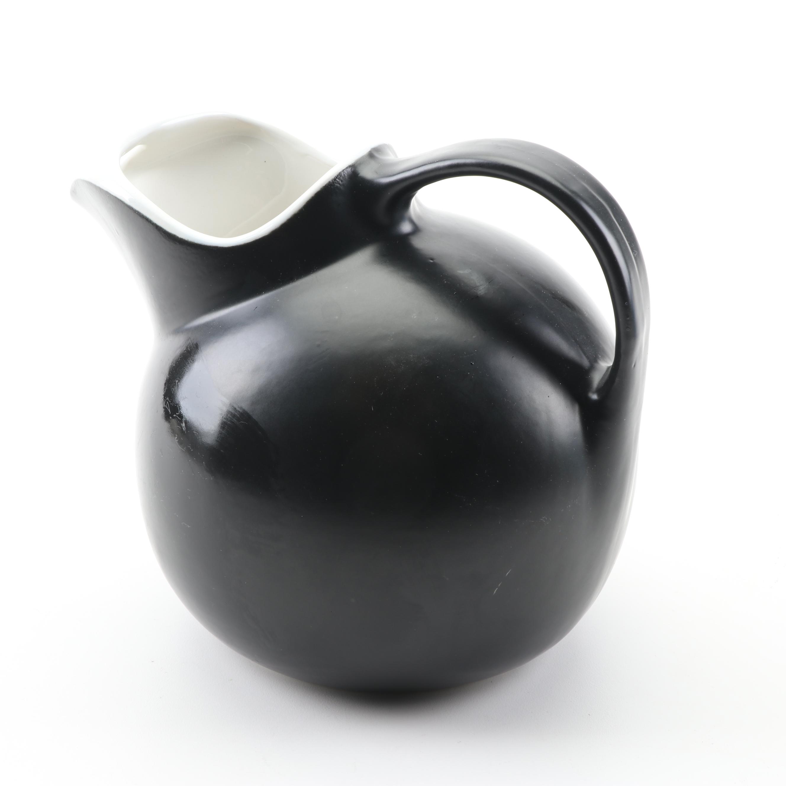 Hall and H.F. Coors Ceramic Ball Pitchers, Mid-Century