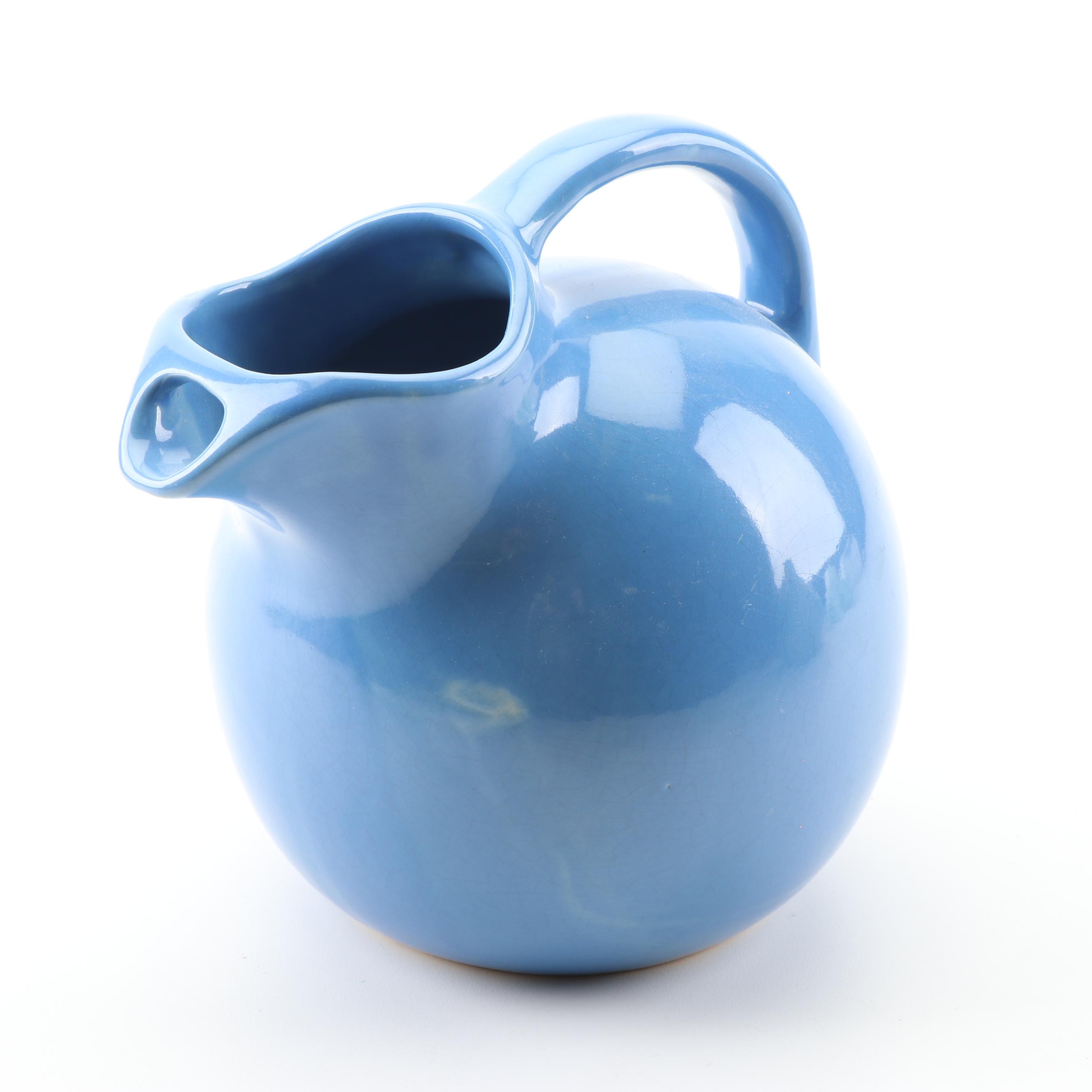 Hall and H.F. Coors Ceramic Ball Pitchers, Mid-Century