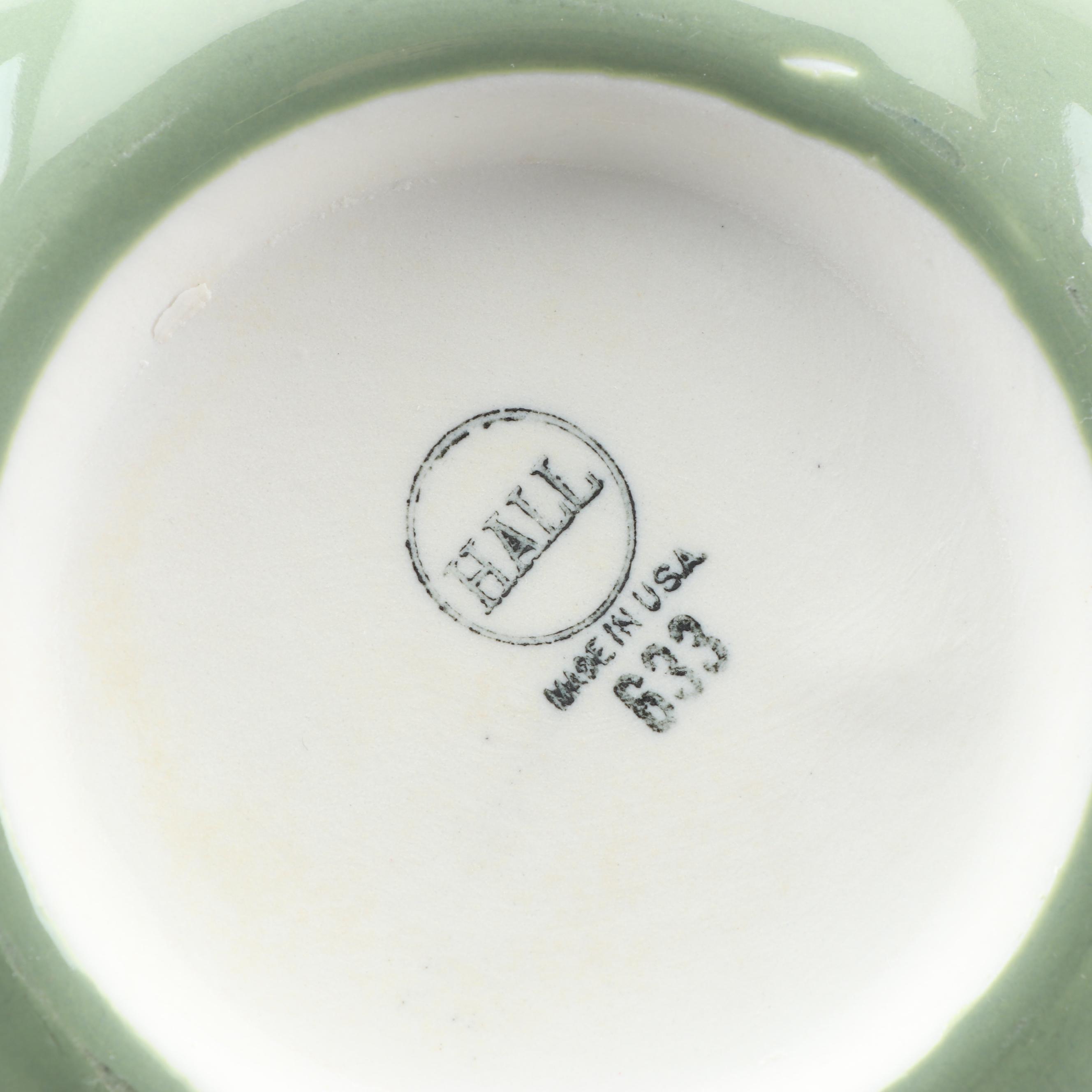 Hall and H.F. Coors Ceramic Ball Pitchers, Mid-Century