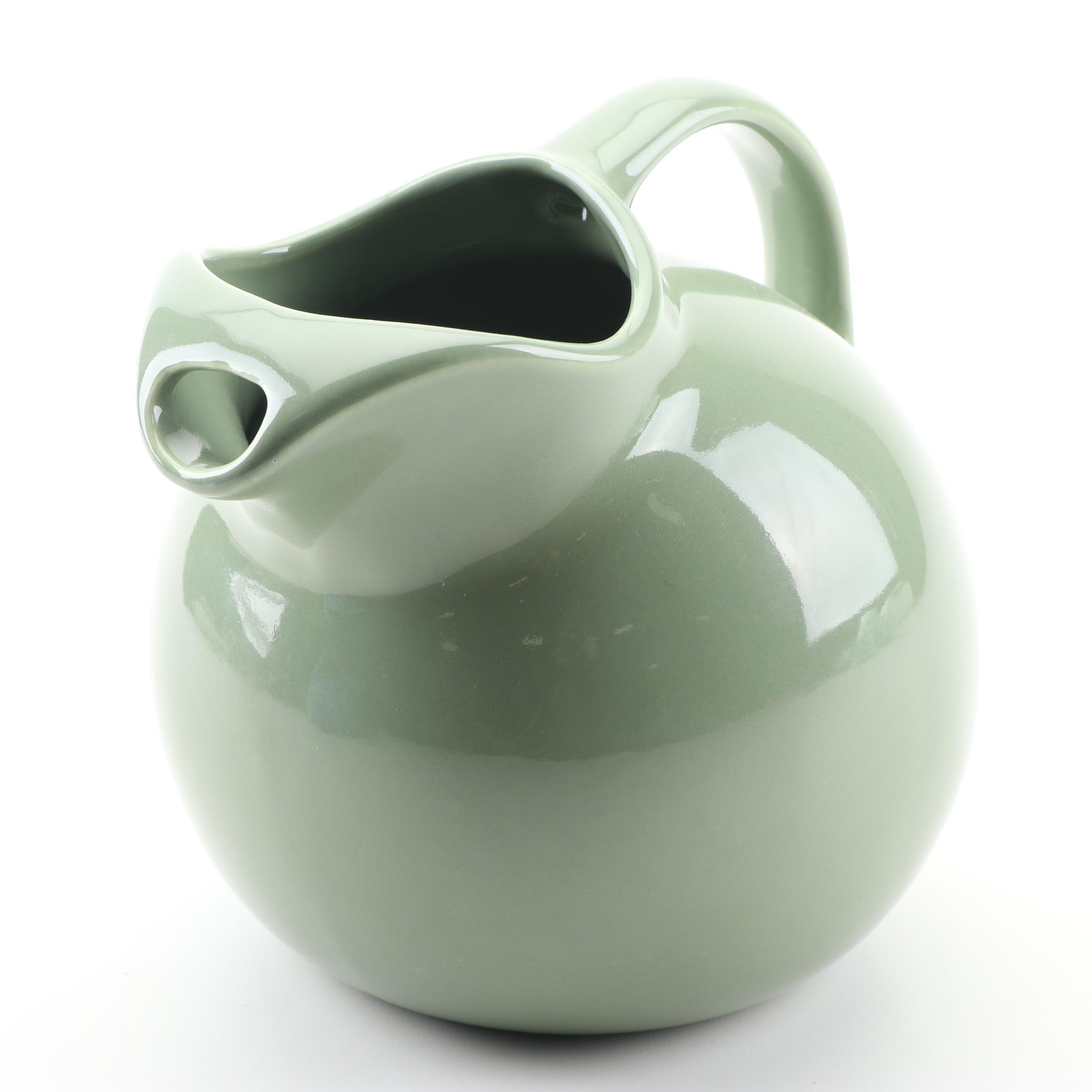 Hall and H.F. Coors Ceramic Ball Pitchers, Mid-Century