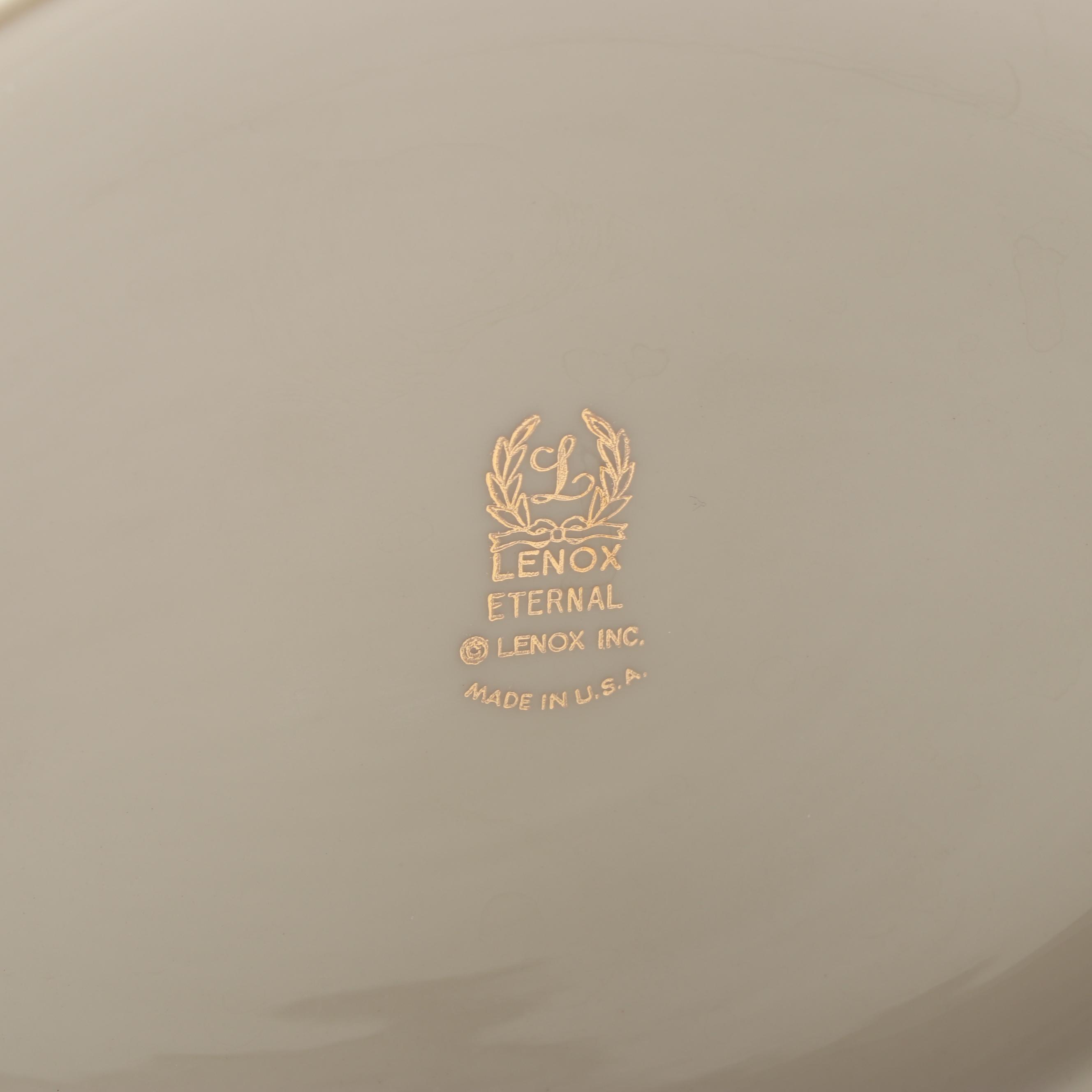 Lenox "Eternal" Bone China Teapot with Cream and Sugar