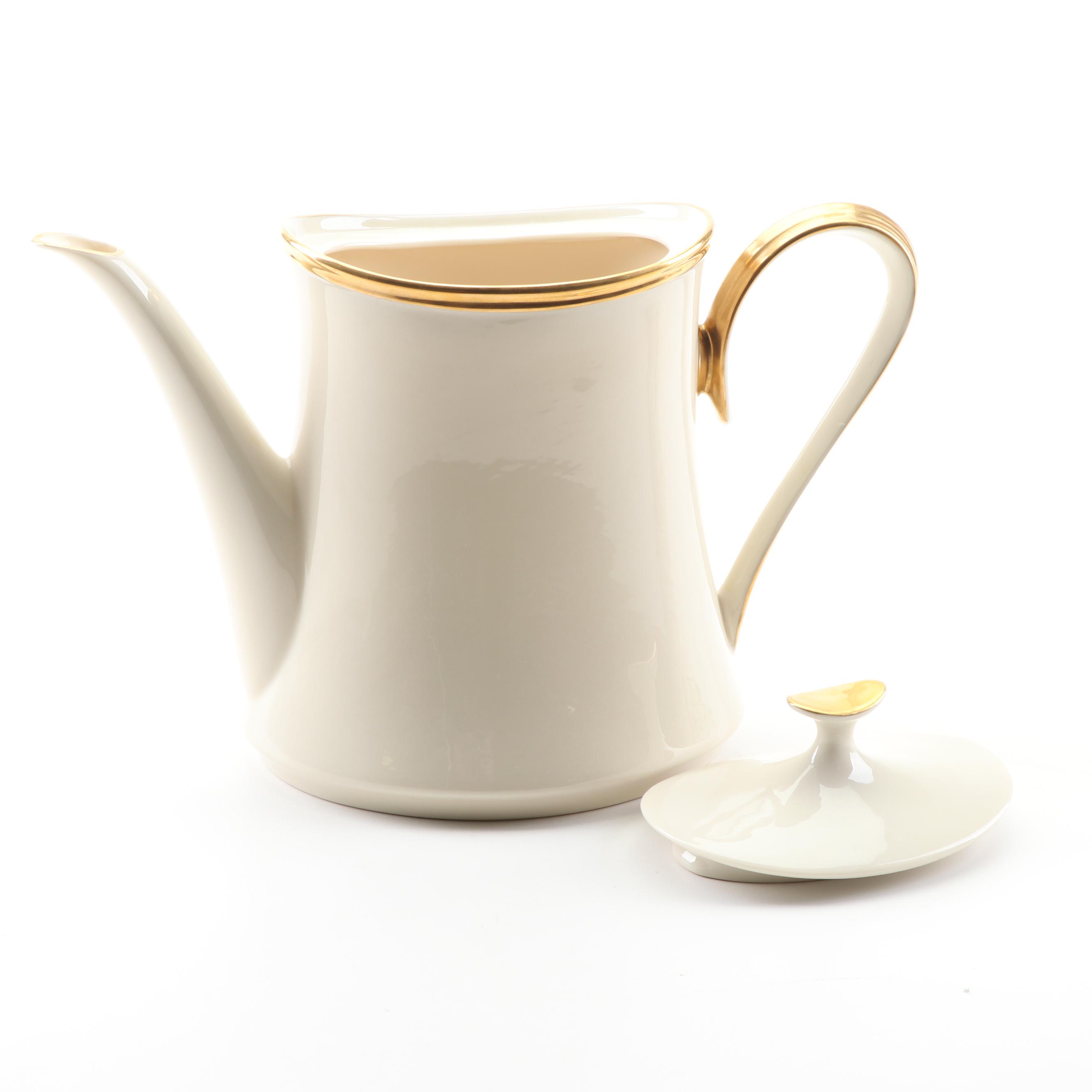 Lenox "Eternal" Bone China Teapot with Cream and Sugar