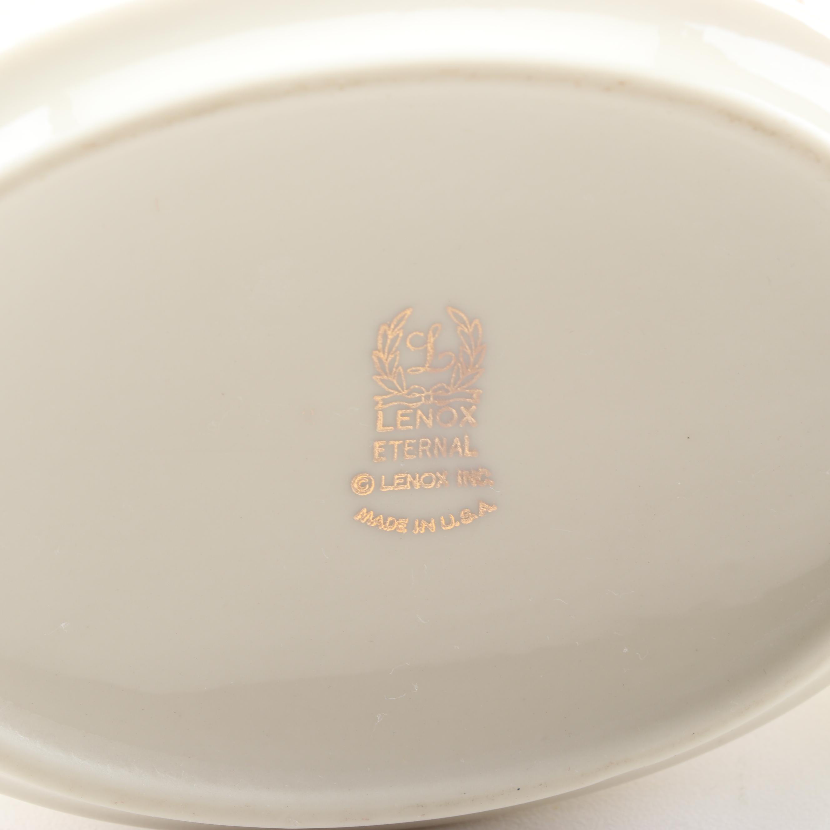 Lenox "Eternal" Bone China Teapot with Cream and Sugar