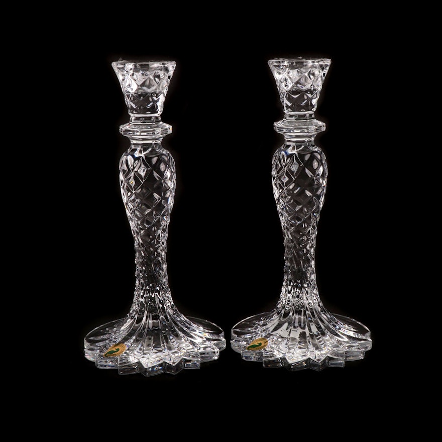 Waterford Crystal "Sea Jewel" Limited Edition Candlesticks