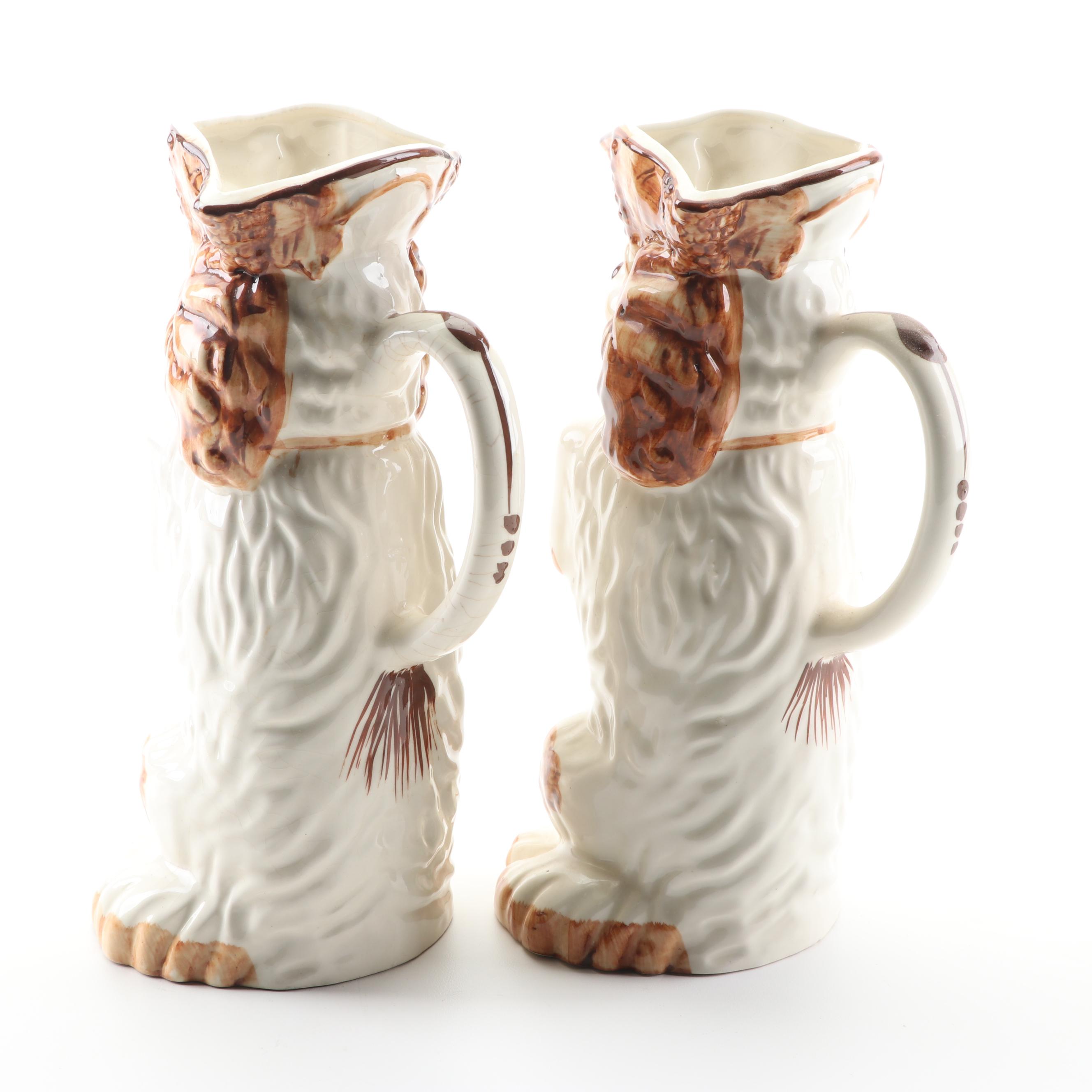 Staffordshire Style Cavalier King Charles Spaniel Toby Jugs