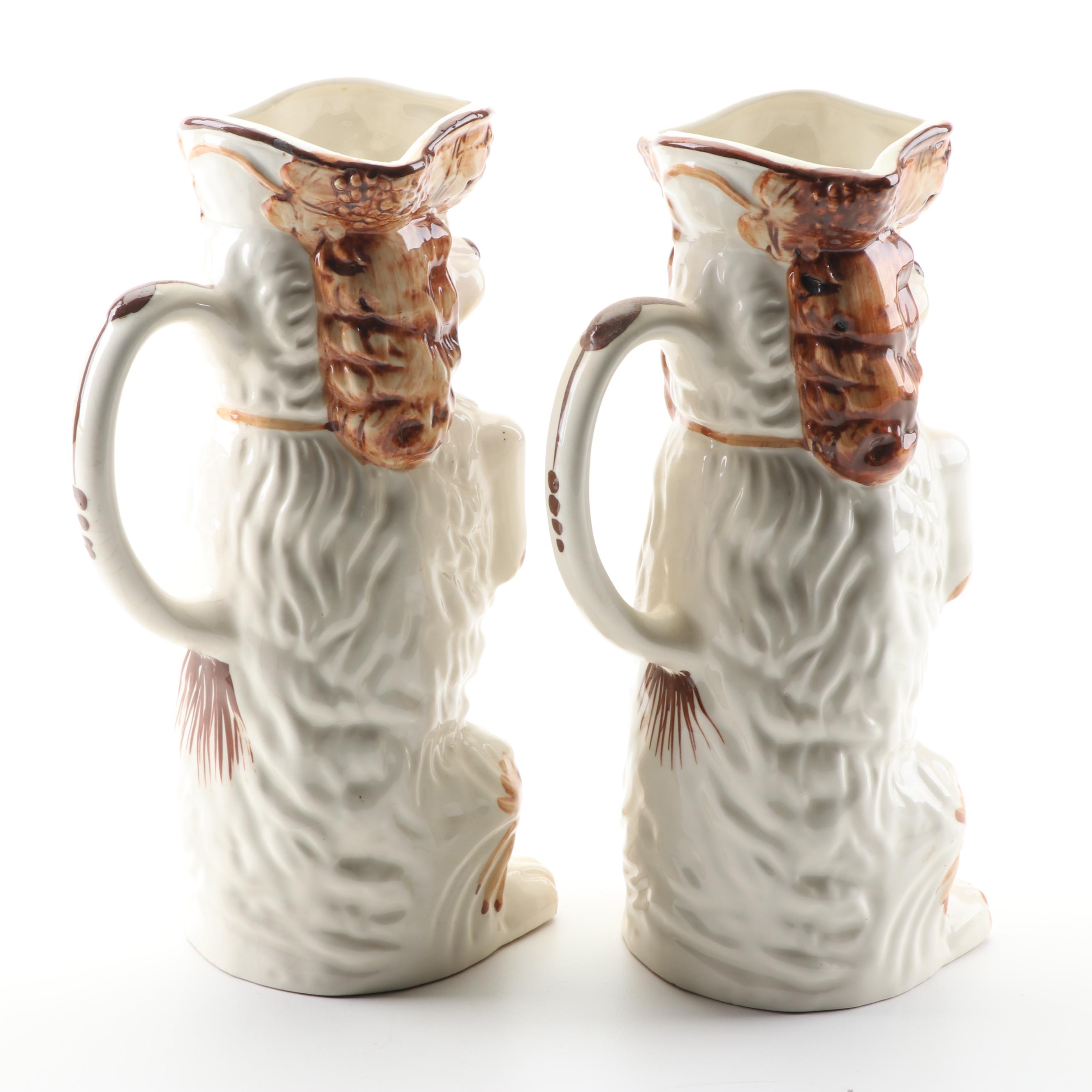 Staffordshire Style Cavalier King Charles Spaniel Toby Jugs