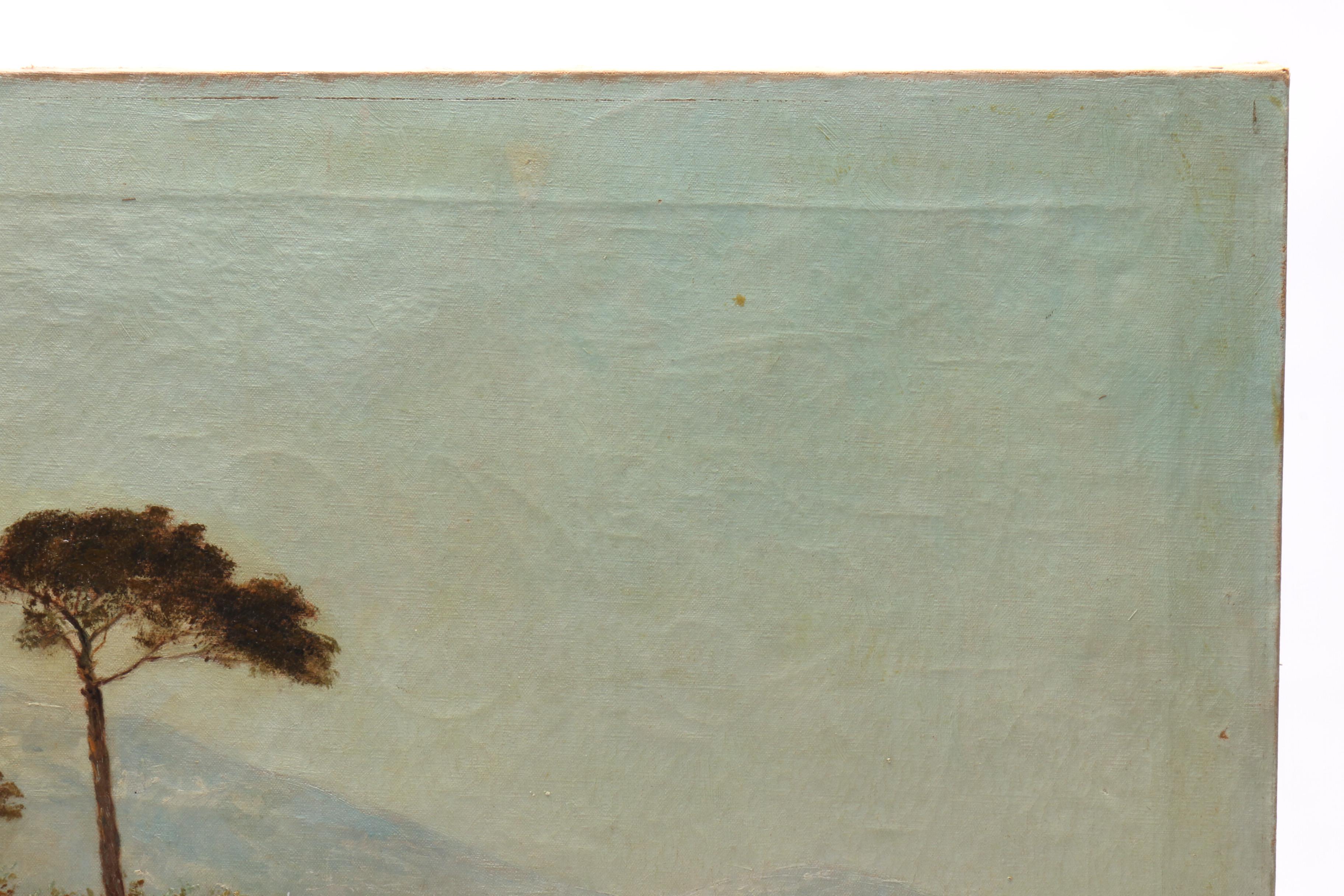 A. Ricciardi Continental Oil Painting of Scenic Countryside