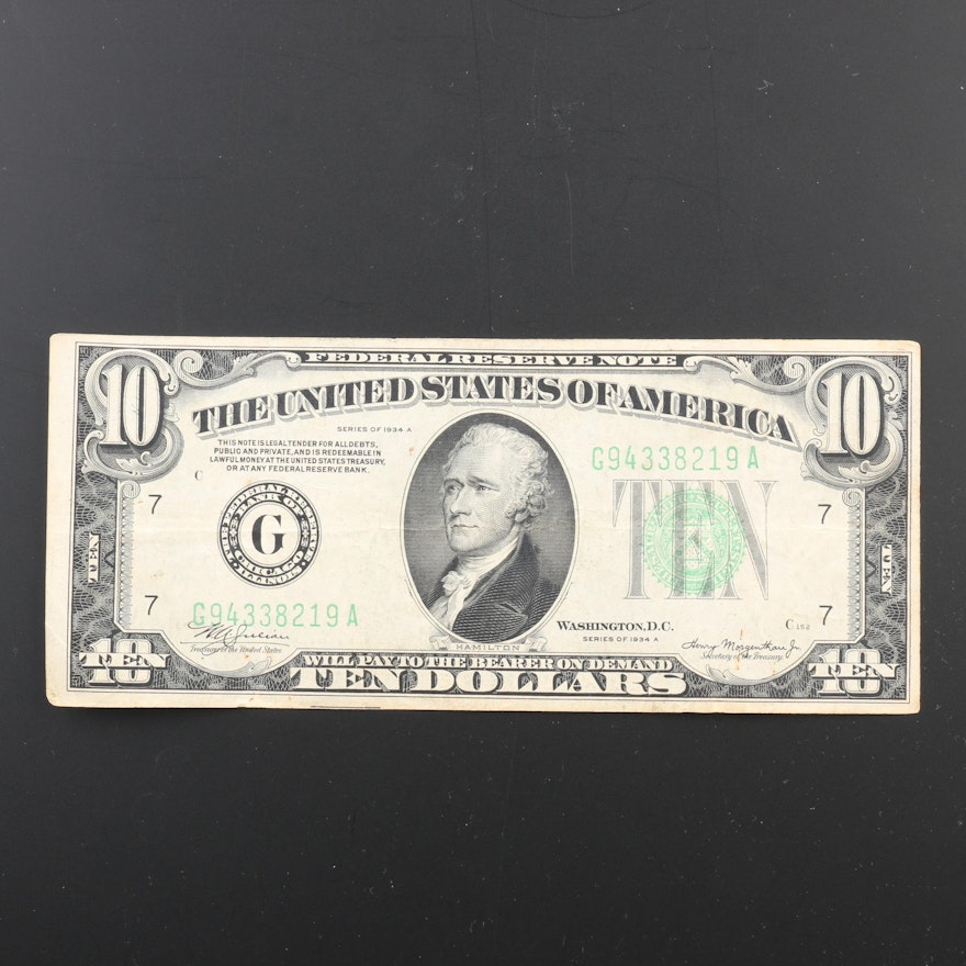 Series of 1934-A U.S. $10 Federal Reserve Note