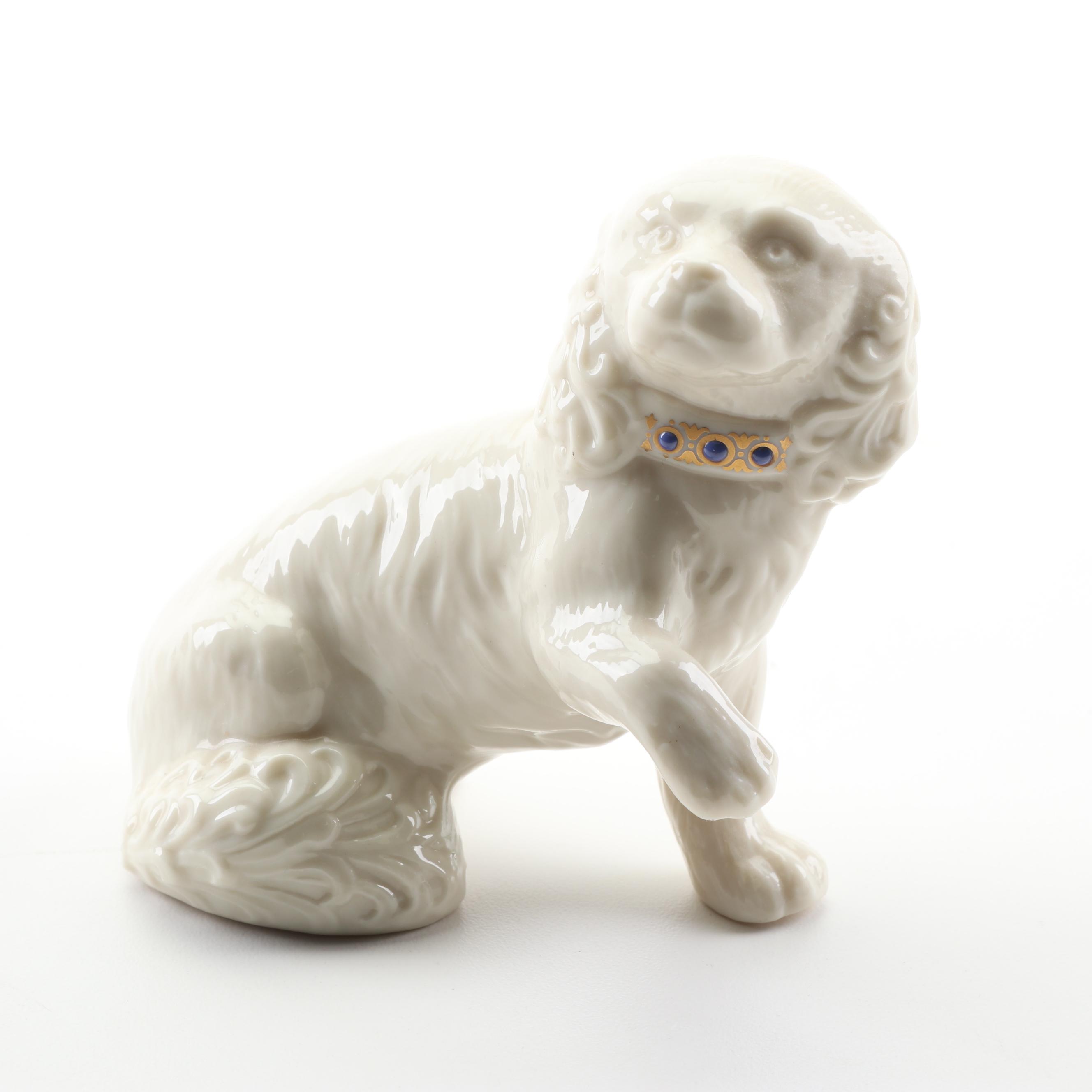 Lenox and Belleek Porcelain Cavalier King Charles Spaniel Figurines
