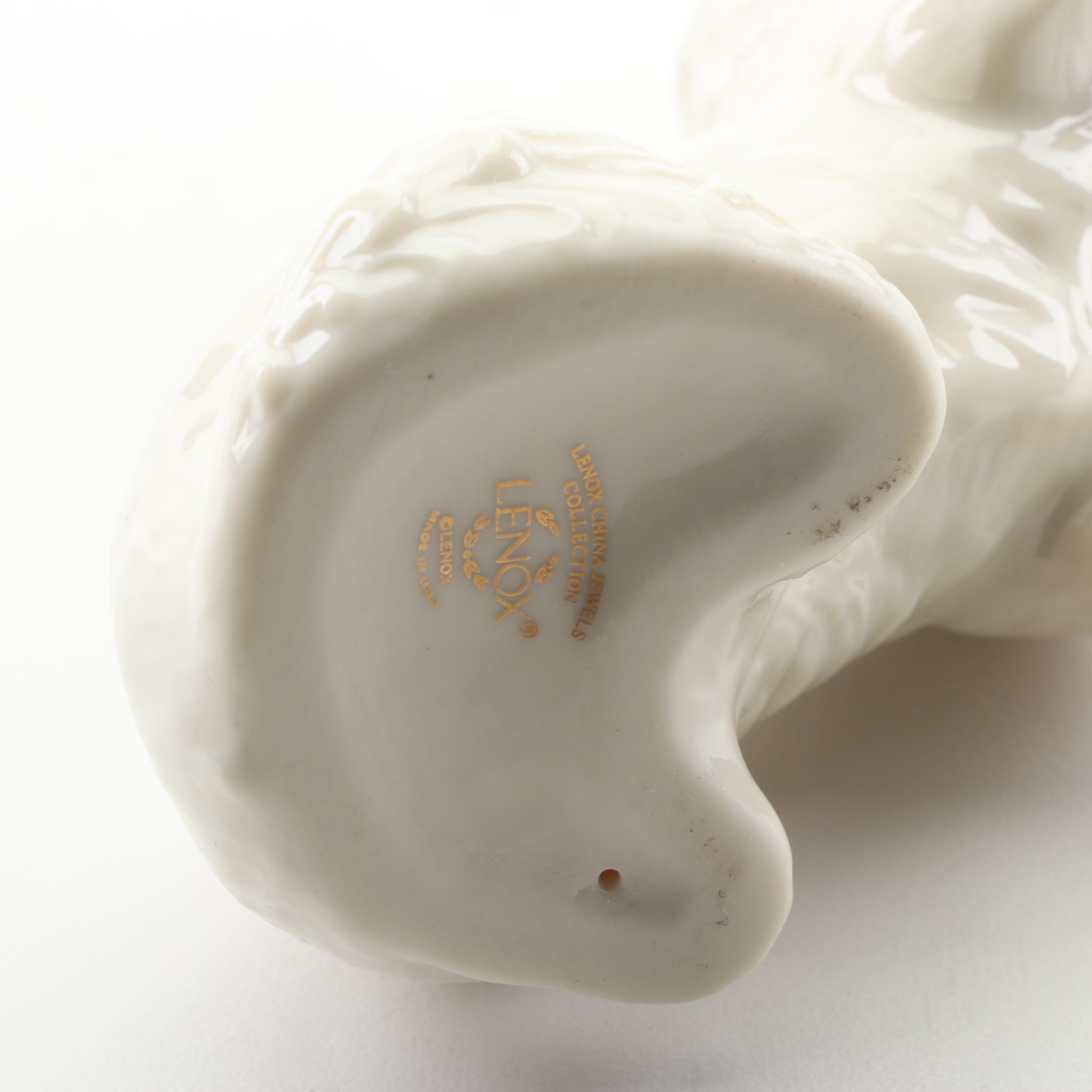 Lenox and Belleek Porcelain Cavalier King Charles Spaniel Figurines