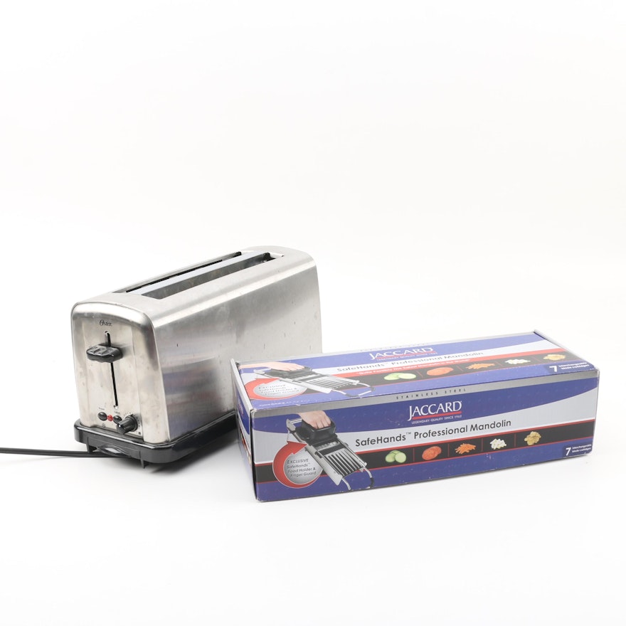 Oster Long Slot 4-Slice Toaster with Jaccard SafeHands Pro Mandolin