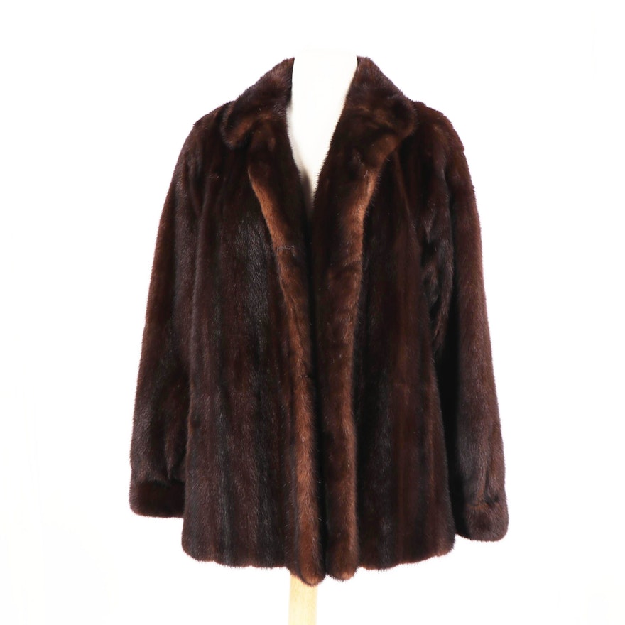 Women's Koslow's Mahogany Mink Fur Jacket