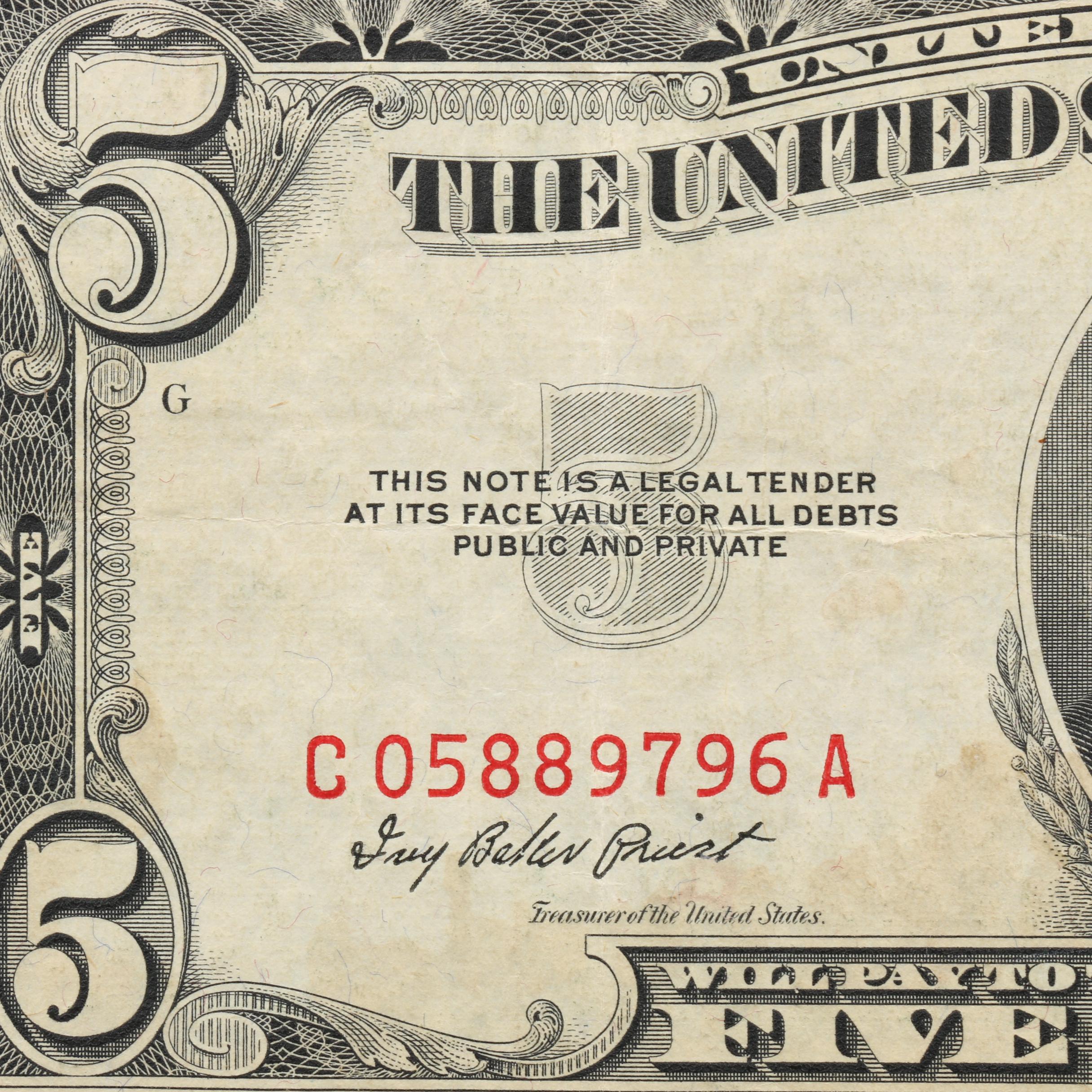 Group of Sixteen $5 Federal Reserve Notes from 1928, 1953, and 1963