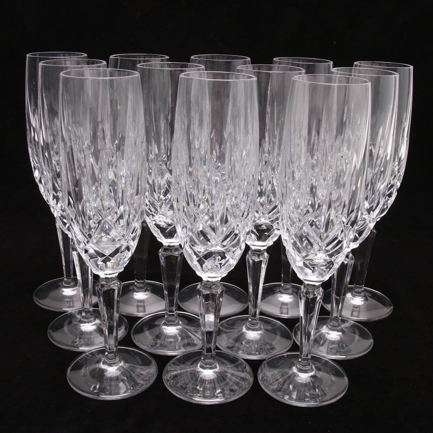 Gorham Crystal "Lady Anne" Fluted Champagne Glasses