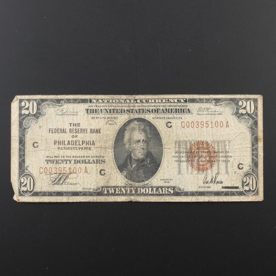 Series of 1929 $20 National Currency Note