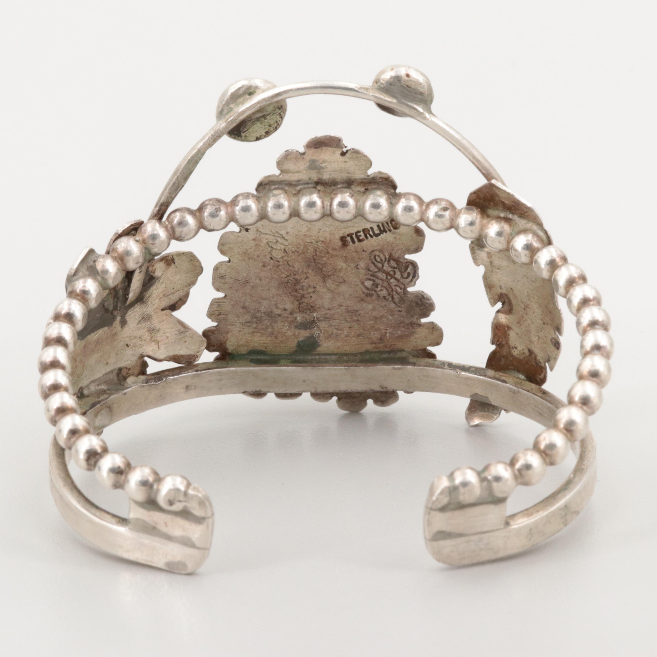 Bill Kirkham Sterling Silver Coral Bracelet