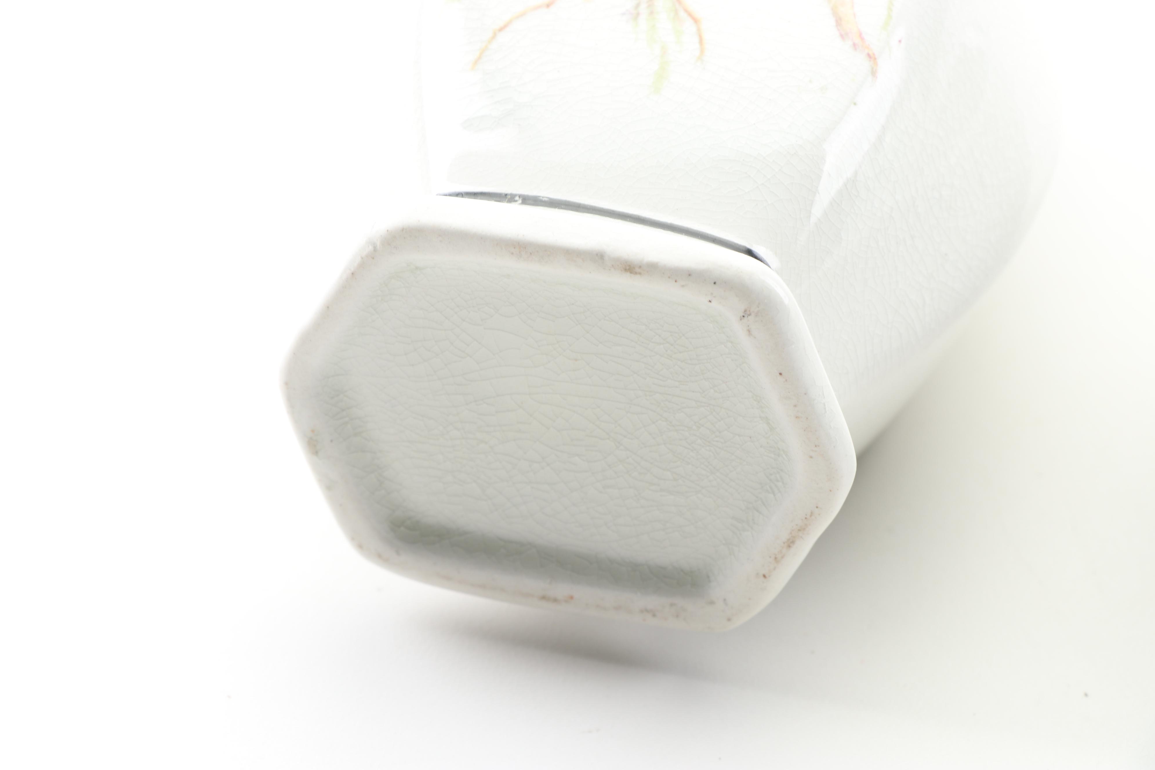 Transferware Avian Motif Ironstone Wash Pitcher & Basin