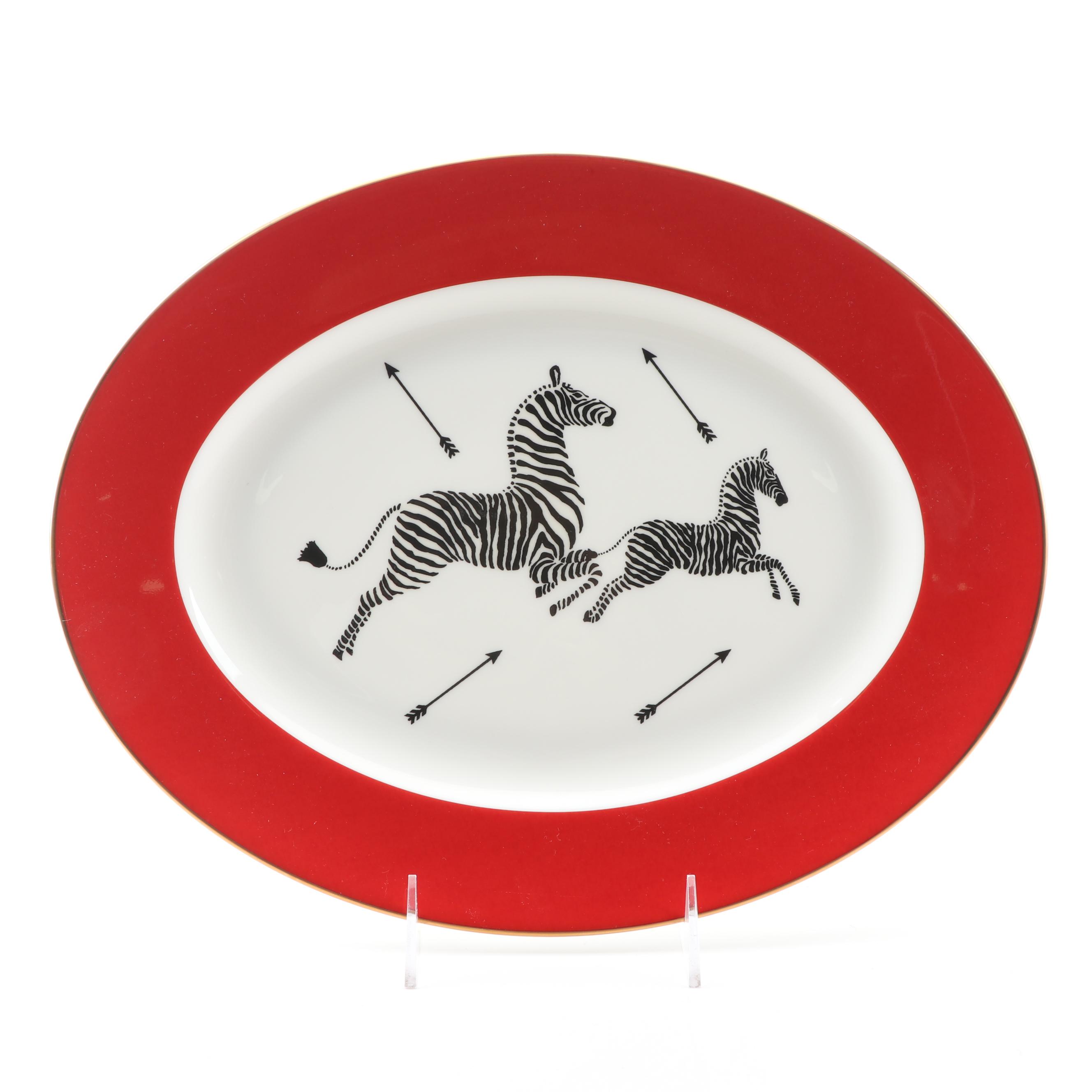 Scalamandre by Lenox "Zebras" Bone China Platter and Salad Plates