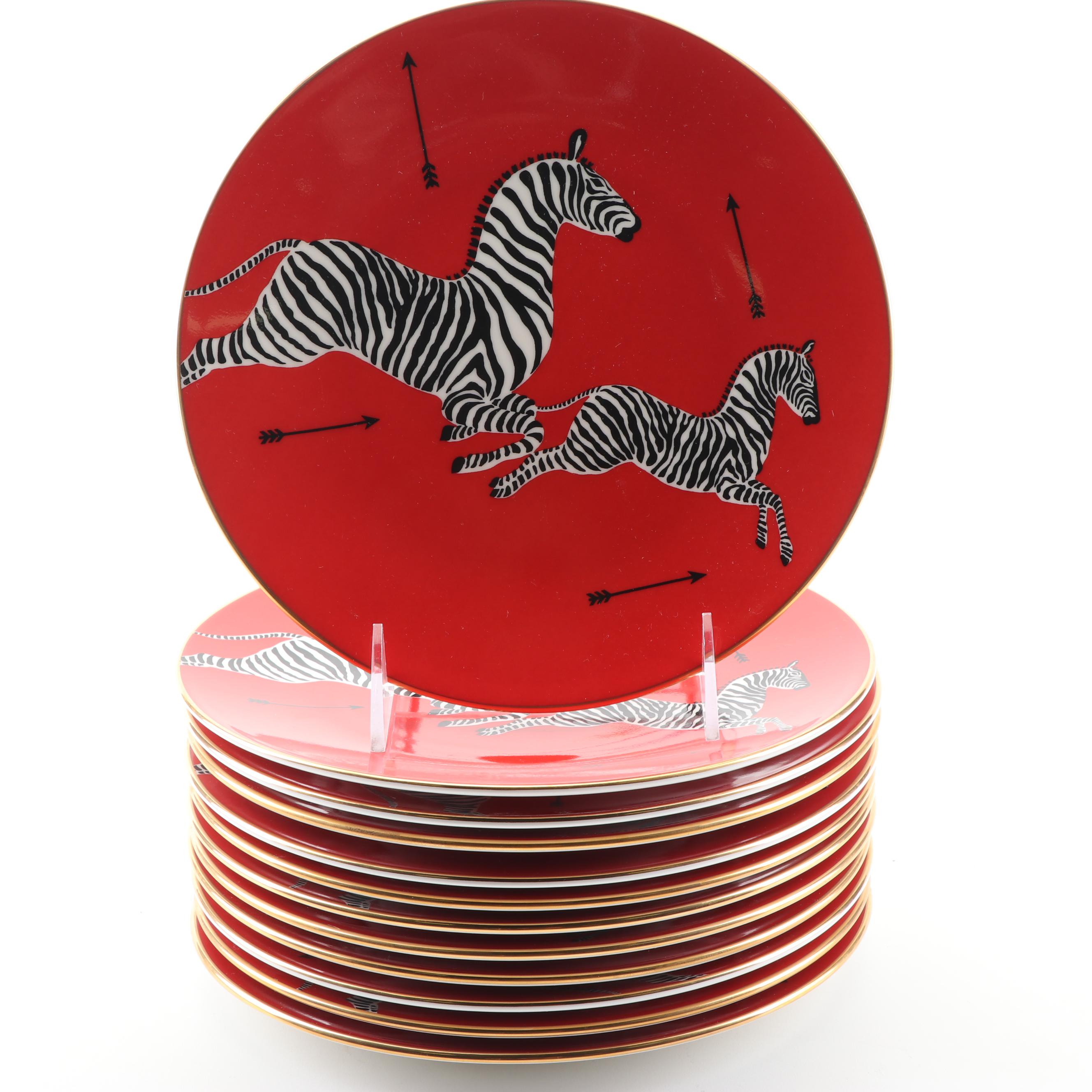 Scalamandre by Lenox "Zebras" Bone China Platter and Salad Plates