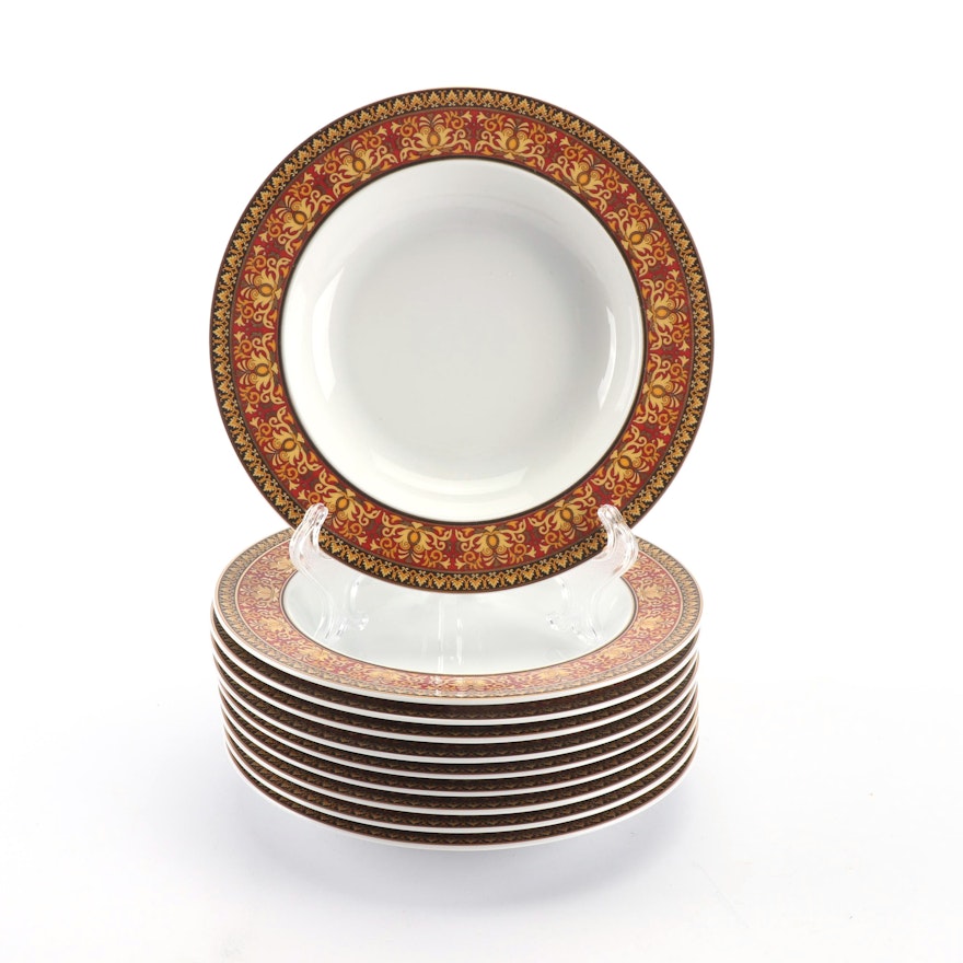 Versace for Rosenthal "Medusa Red" Porcelain Salad Bowls