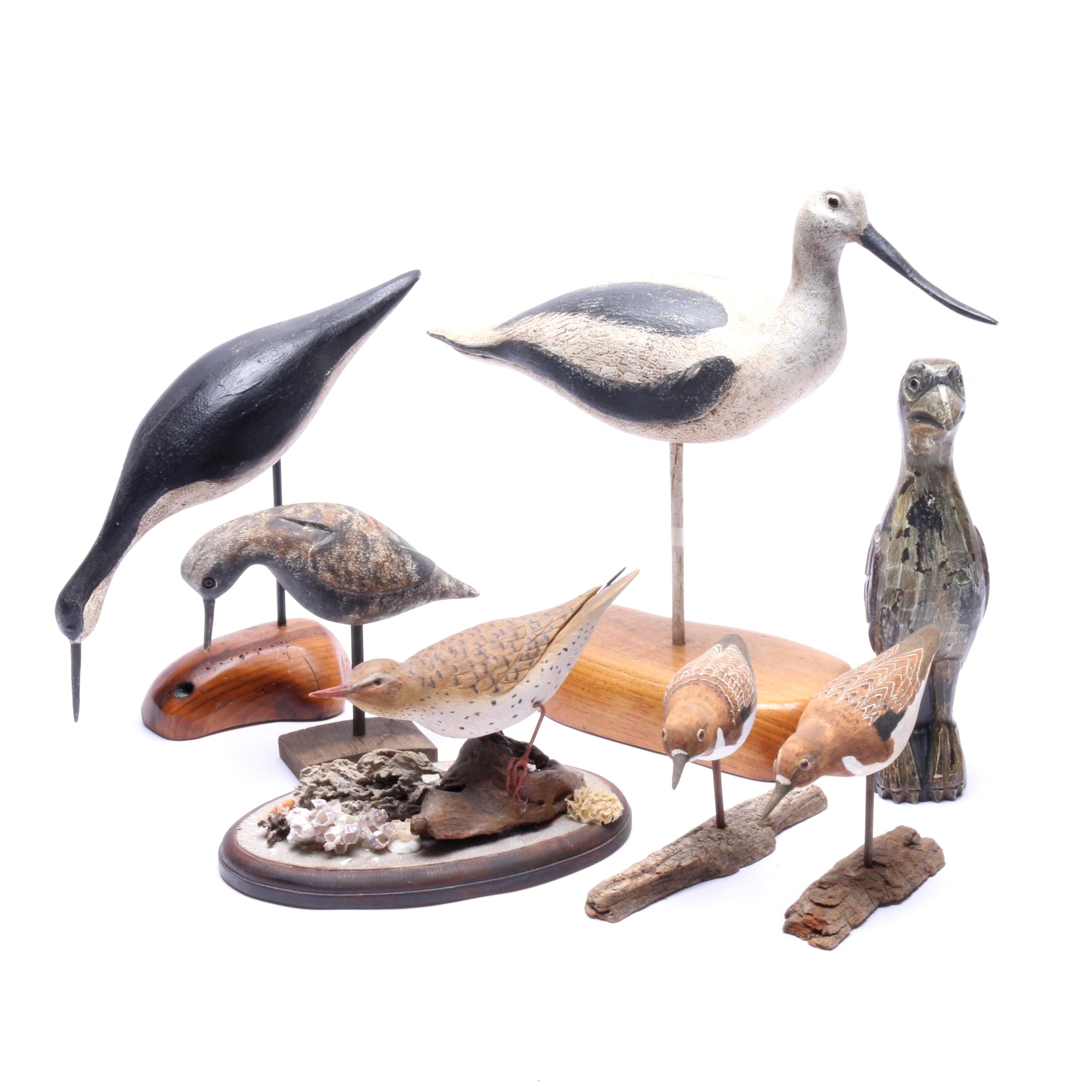 Wood Bird Sculptures