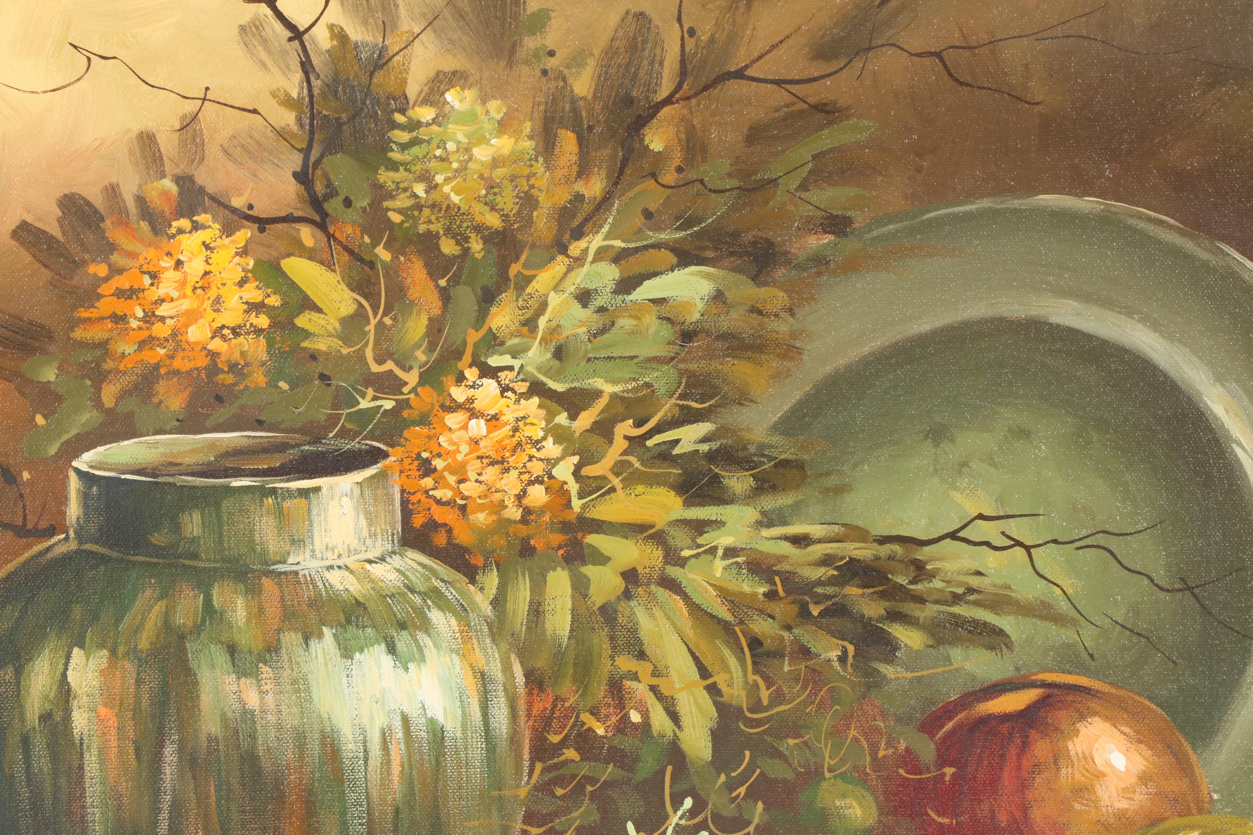 H. Bellmum Still Life Oil Painting