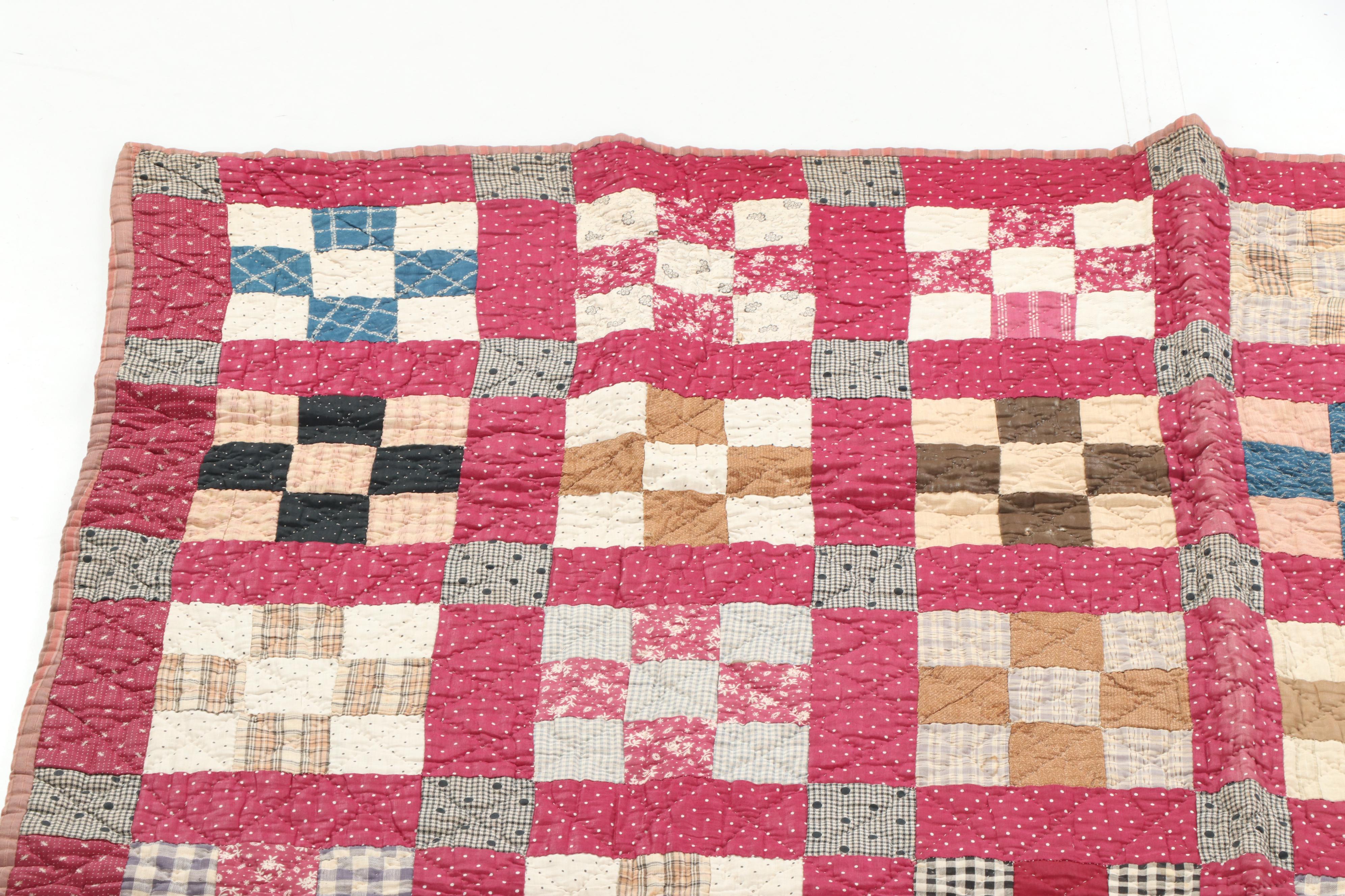 Handmade "Nine Patch" Quilt