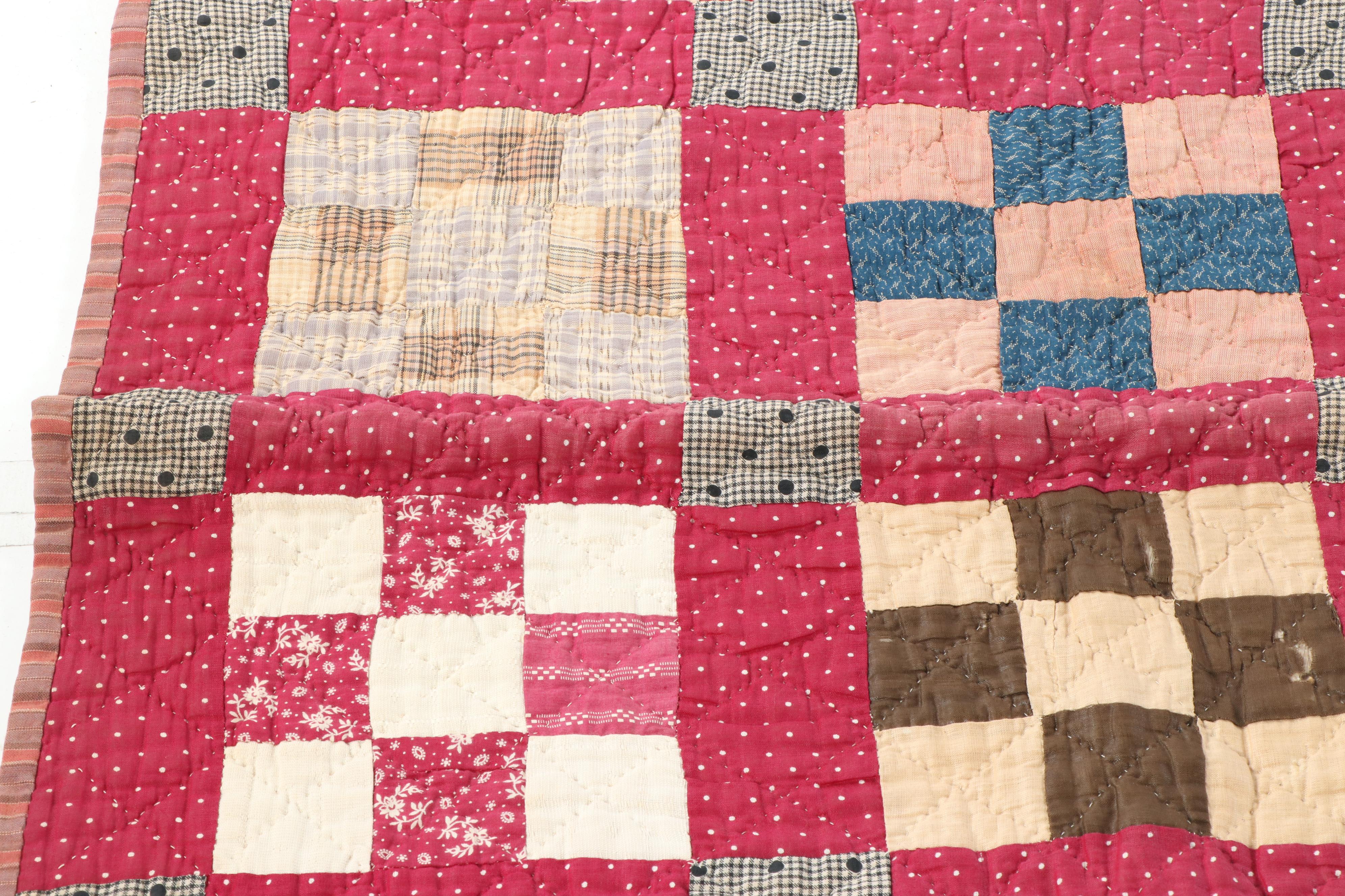 Handmade "Nine Patch" Quilt