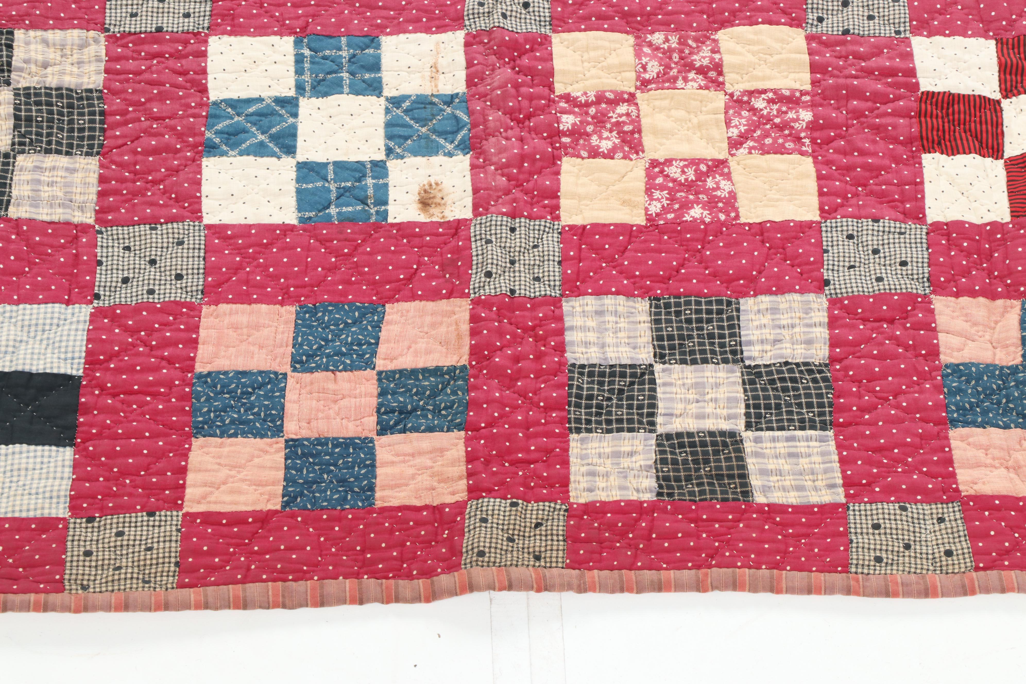 Handmade "Nine Patch" Quilt