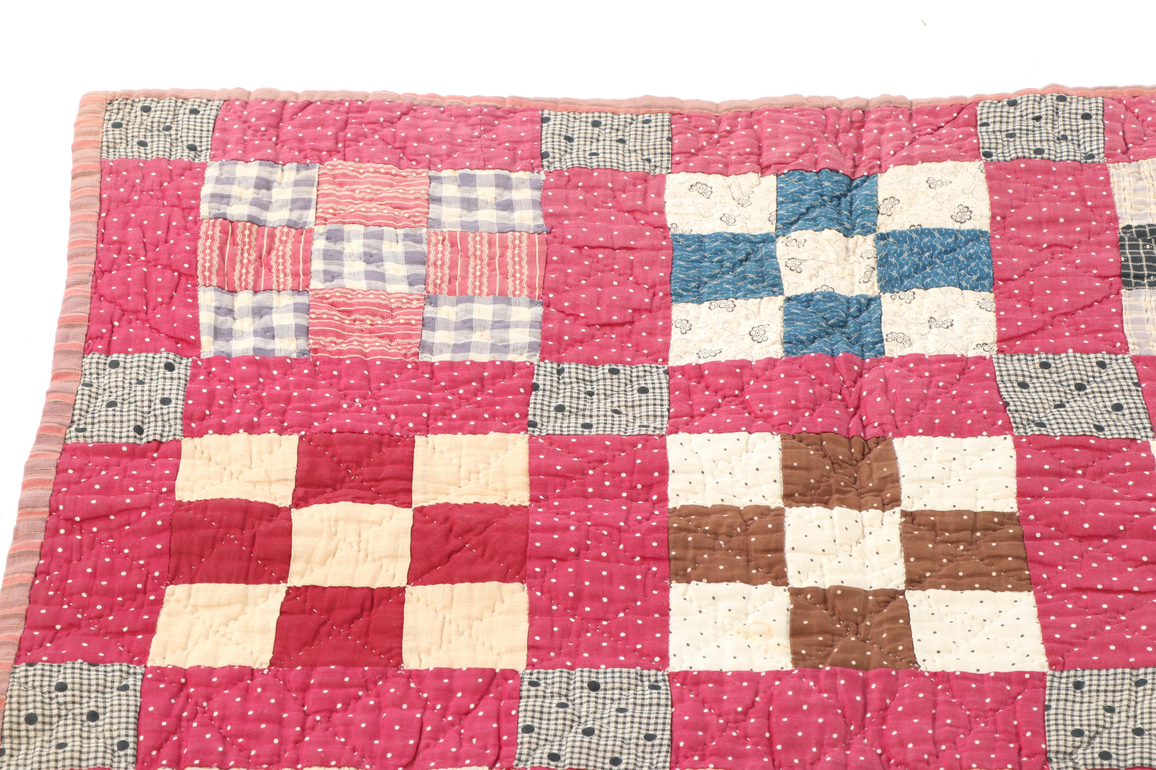 Handmade "Nine Patch" Quilt