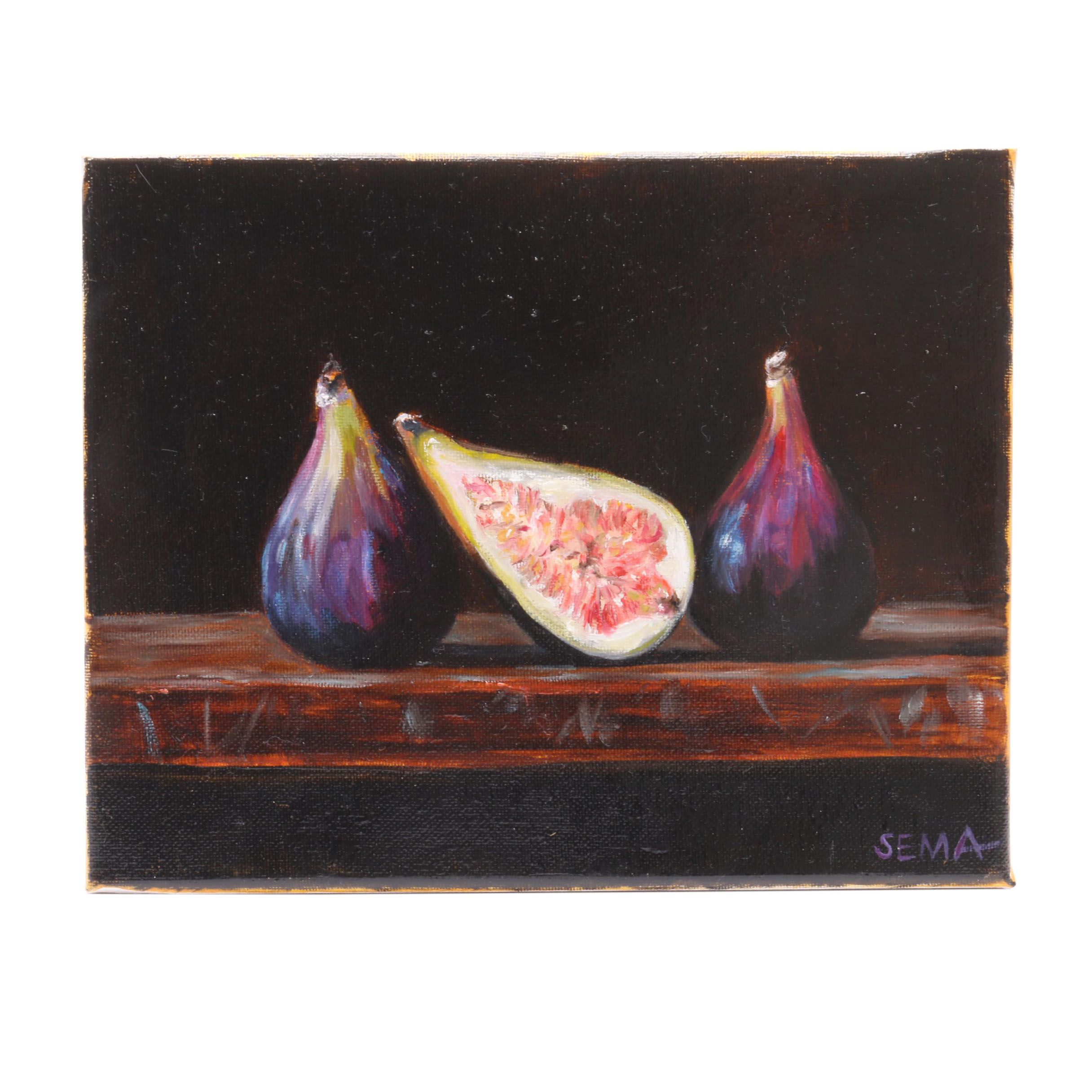 Sema Oil Painting "Still Life with Figs"