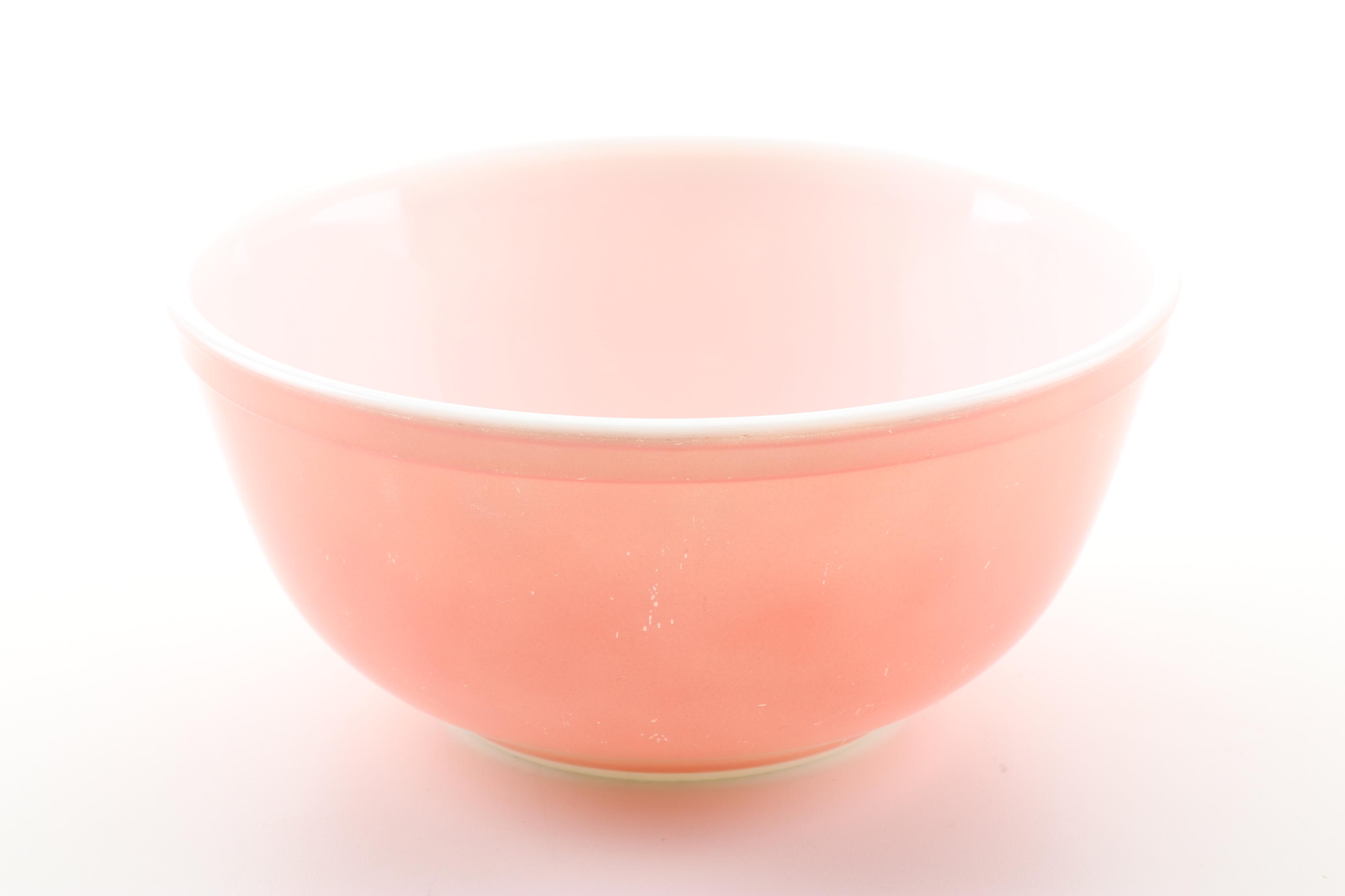 Vintage Pyrex Pink Nesting Bowls and Refrigerator Jars