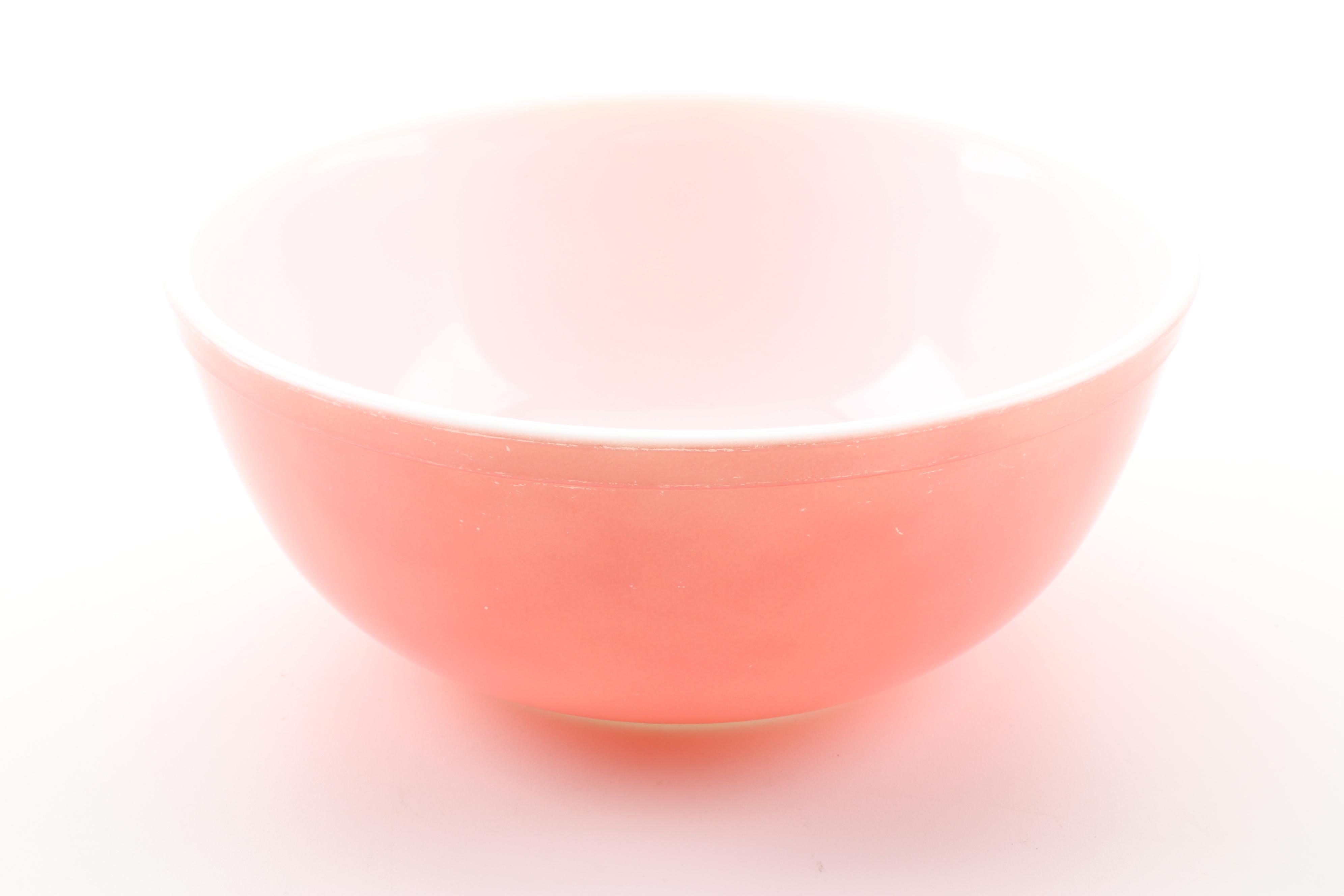 Vintage Pyrex Pink Nesting Bowls and Refrigerator Jars