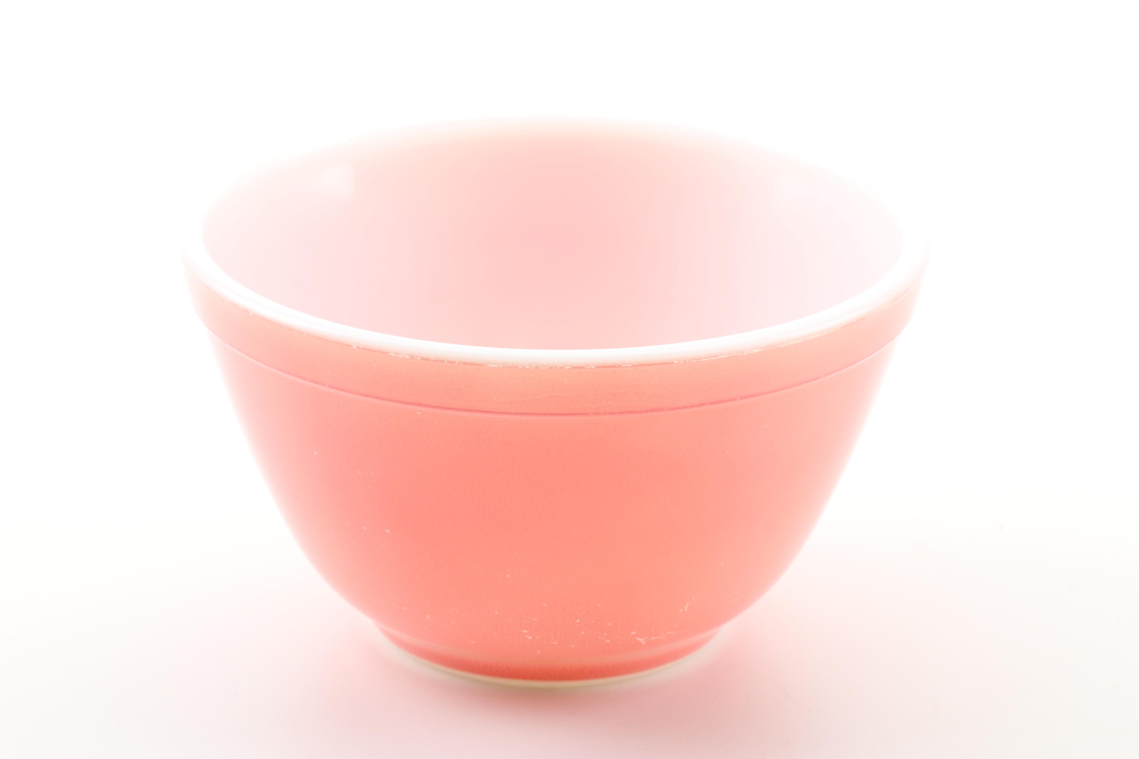 Vintage Pyrex Pink Nesting Bowls and Refrigerator Jars