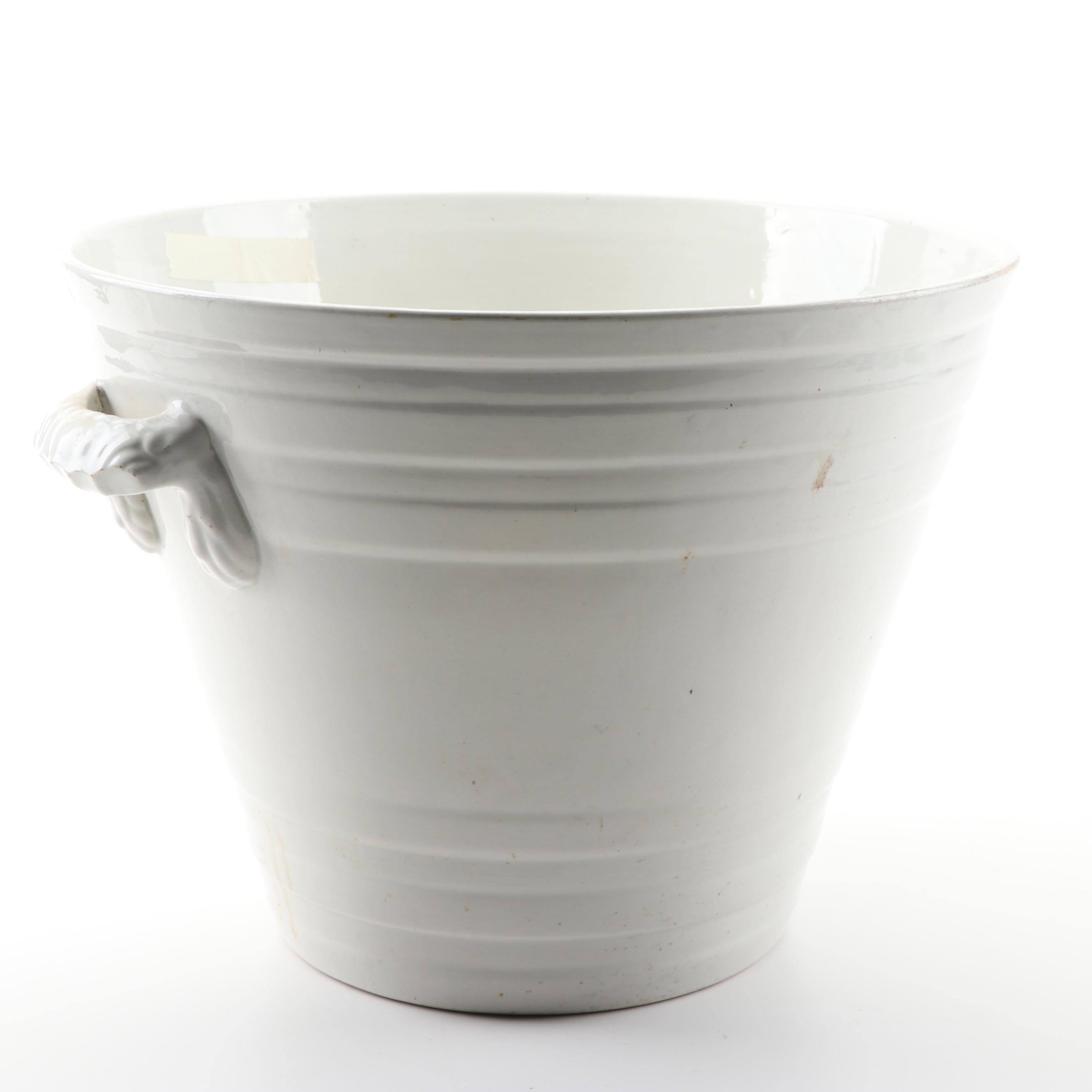 English "Pure Milk" Ironstone Bucket, Late 19th Century