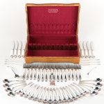 Frank W. Smith "Woodlily" Sterling Silver Flatware with Chest, Mid-Century