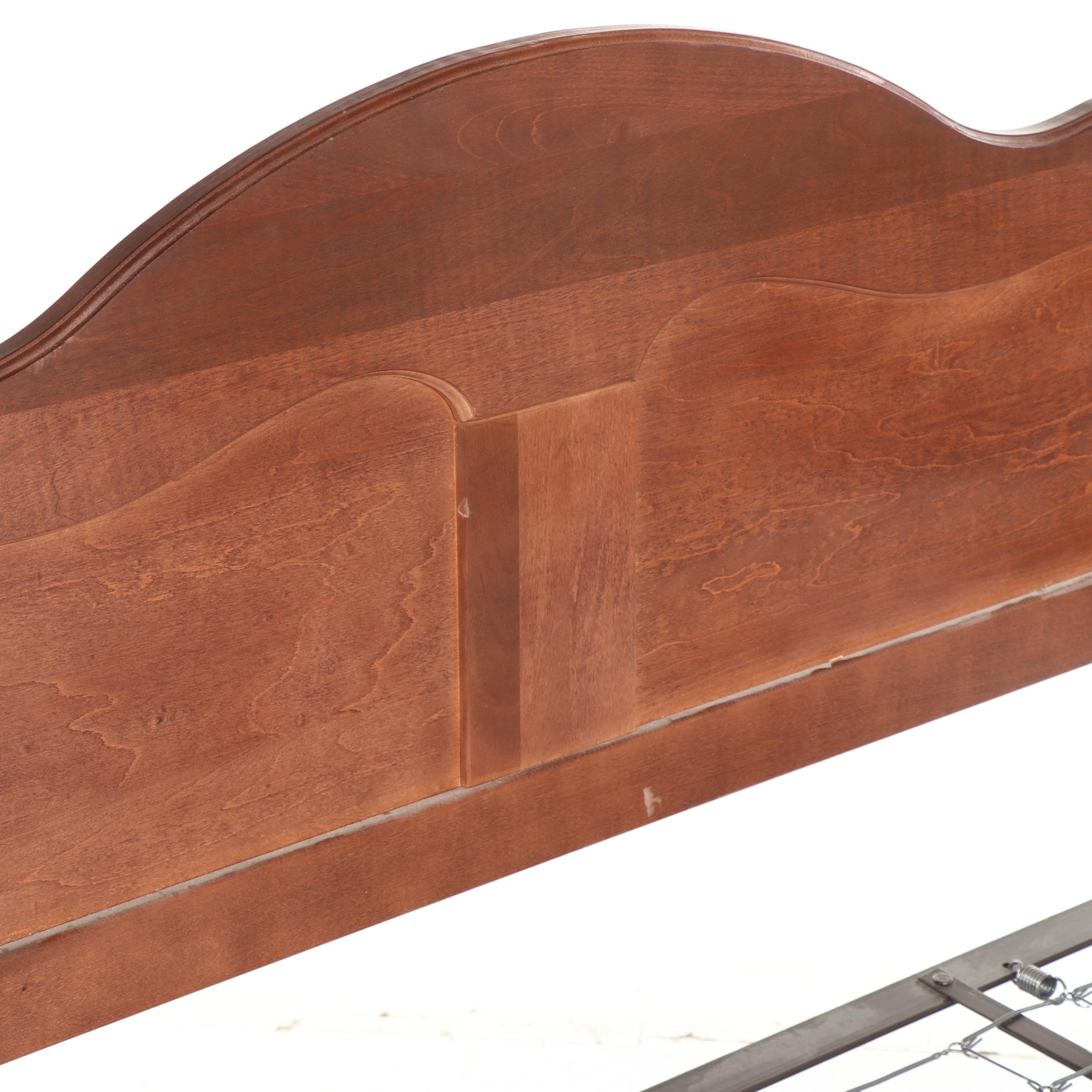 Veneered Sleigh Daybed with Trundle, 20th Century