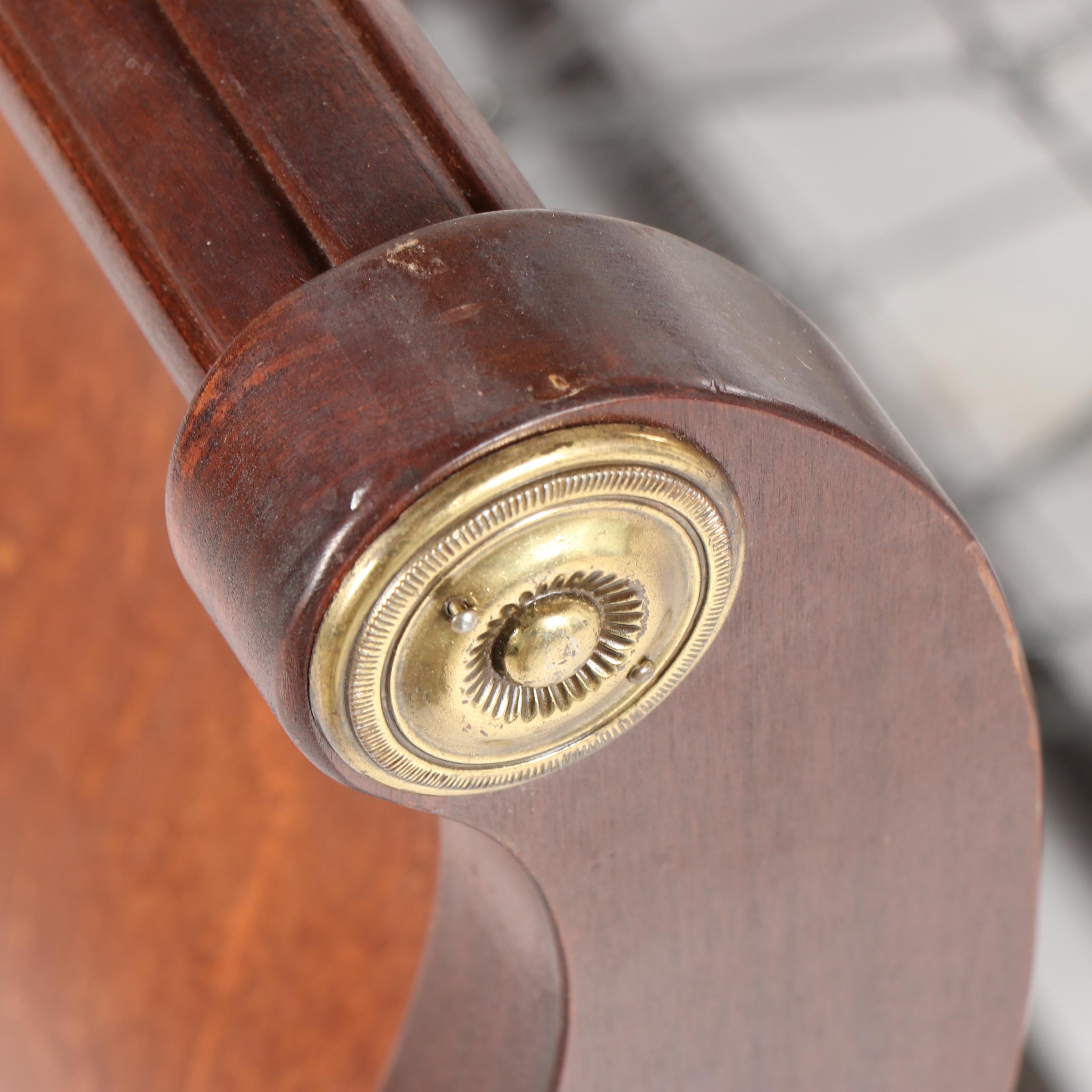 Veneered Sleigh Daybed with Trundle, 20th Century