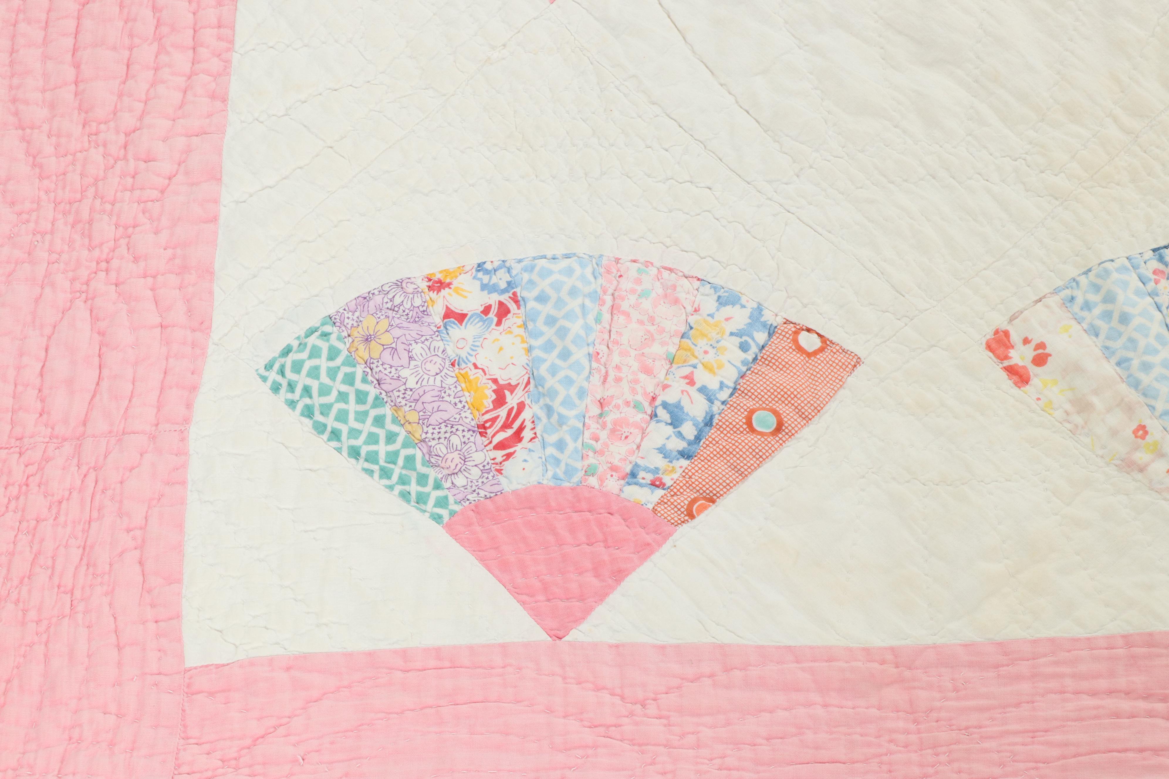 Handmade "Grandmother's Fan" Quilt